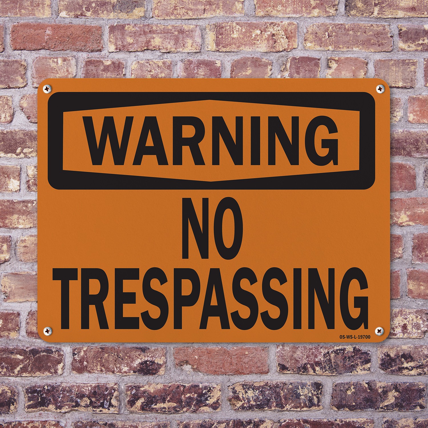 No Trespassing OSHA Warning Sign Metal, Plastic, Or Decal – 5 or 10 Pack