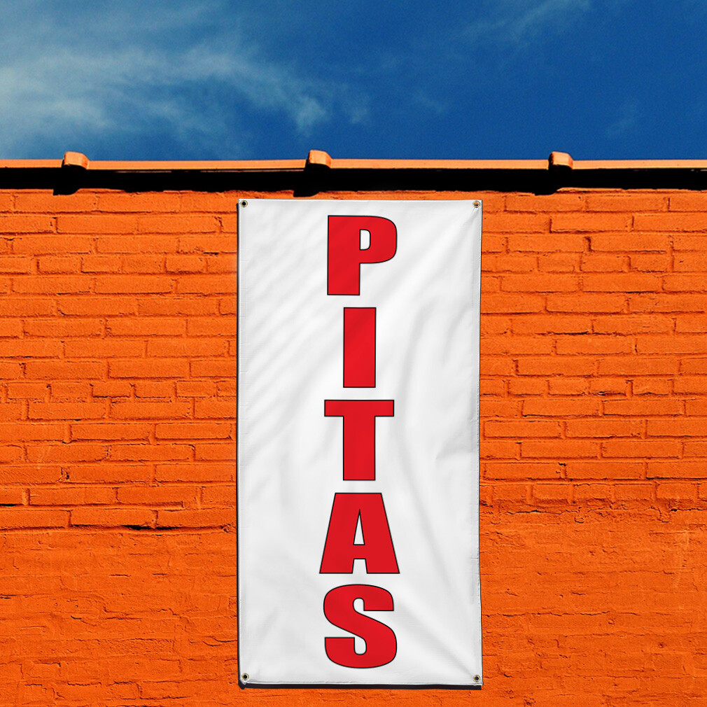 Vertical Vinyl Banner Multiple Sizes Pitas D Weatherproof Industrial Yard Signs