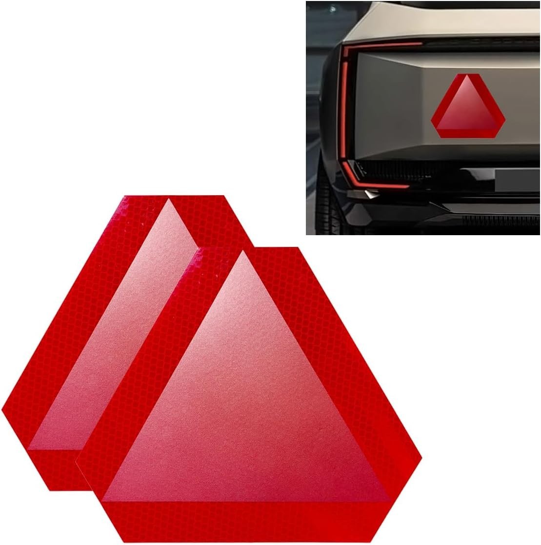 Multipurpose 2PCS Reflective Slow Moving Vehicle Signs for Enhanced Safety