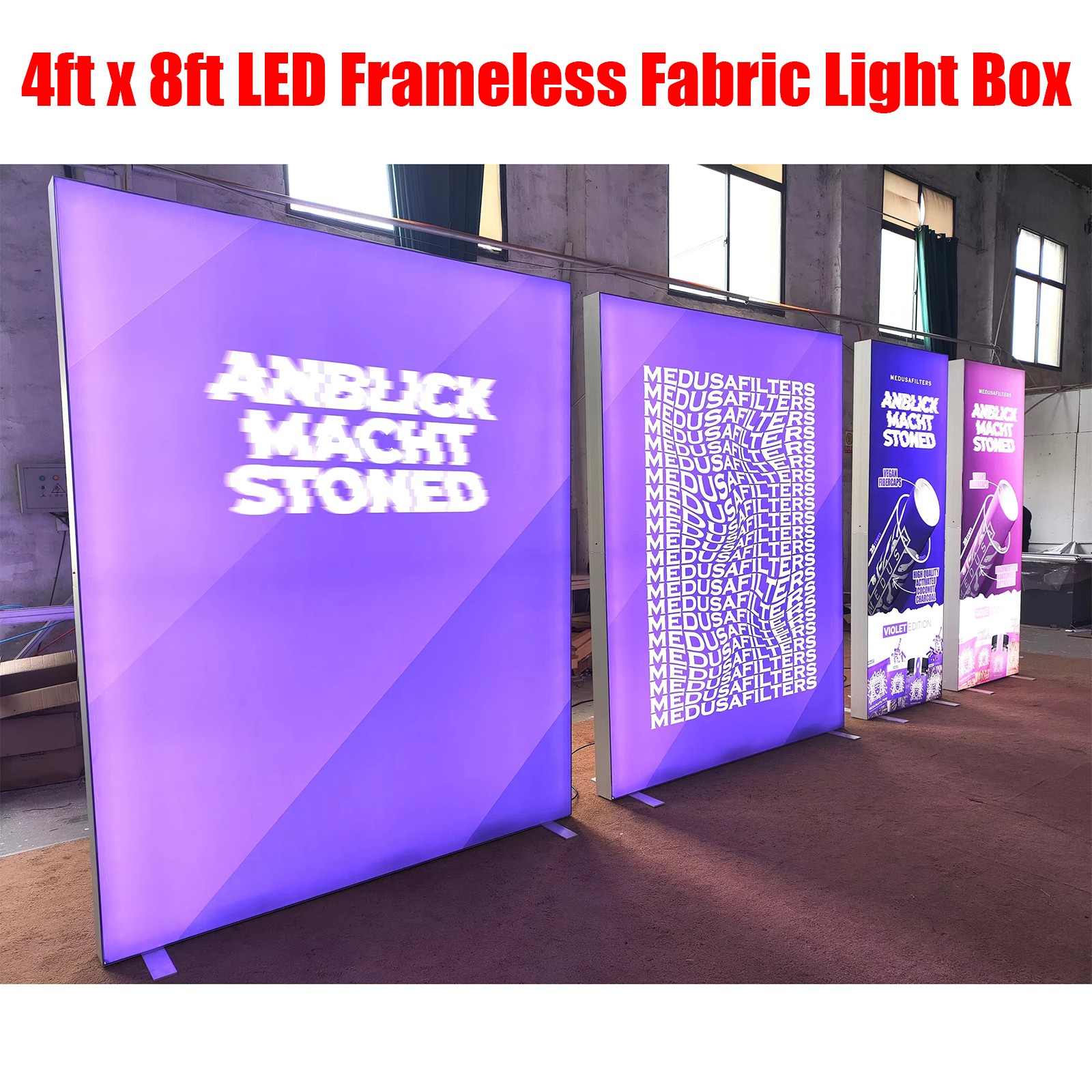 4ftx8ft Customization Double-sided LED Light Box Frameless SEG Fabric LightBox