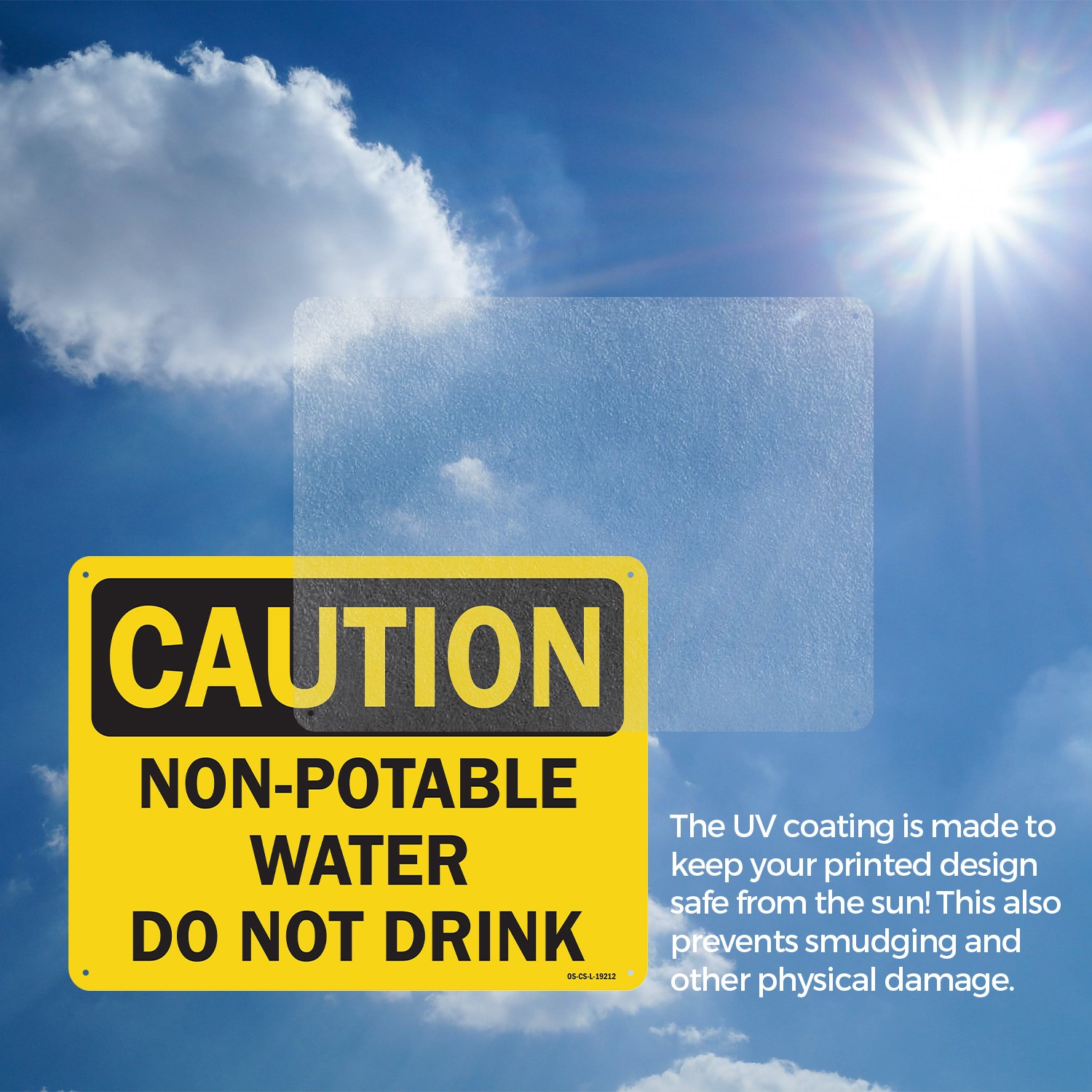 Non OSHA Caution Sign Metal, Plastic, Or Decal – 5 or 10 Pack