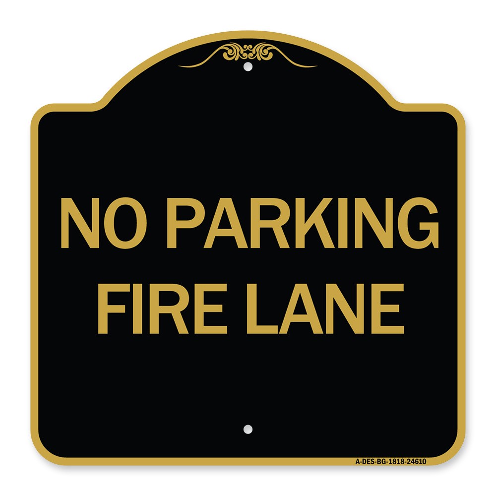Designer Series – Pavement Stencil No Parking Fire Lane Heavy Gauge Aluminum