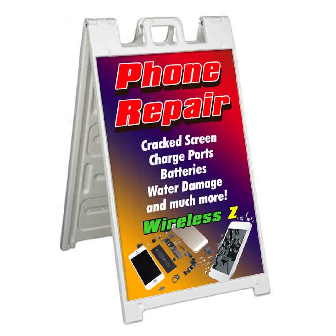 PHONE REPAIR Signicade 24×36 Aframe Sidewalk Sign Banner Decal ELECTRONICS