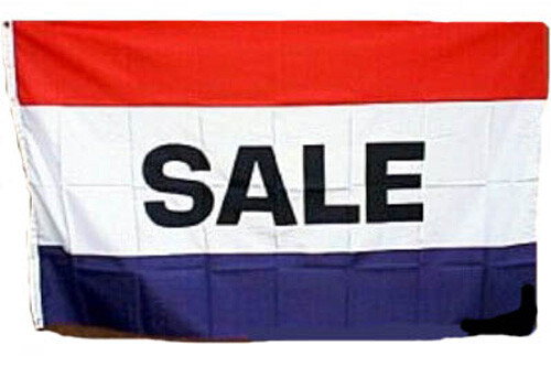 SALE Flag 5′ Wide x 3′ High Red White & Blue – Quick Ship