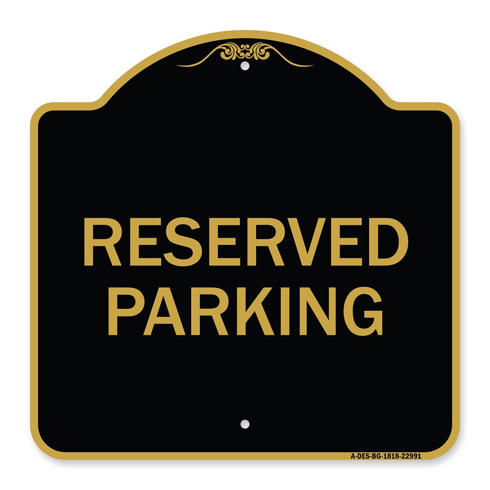 Designer Series – Reserved Parking Bright Yellow Heavy Gauge Aluminum