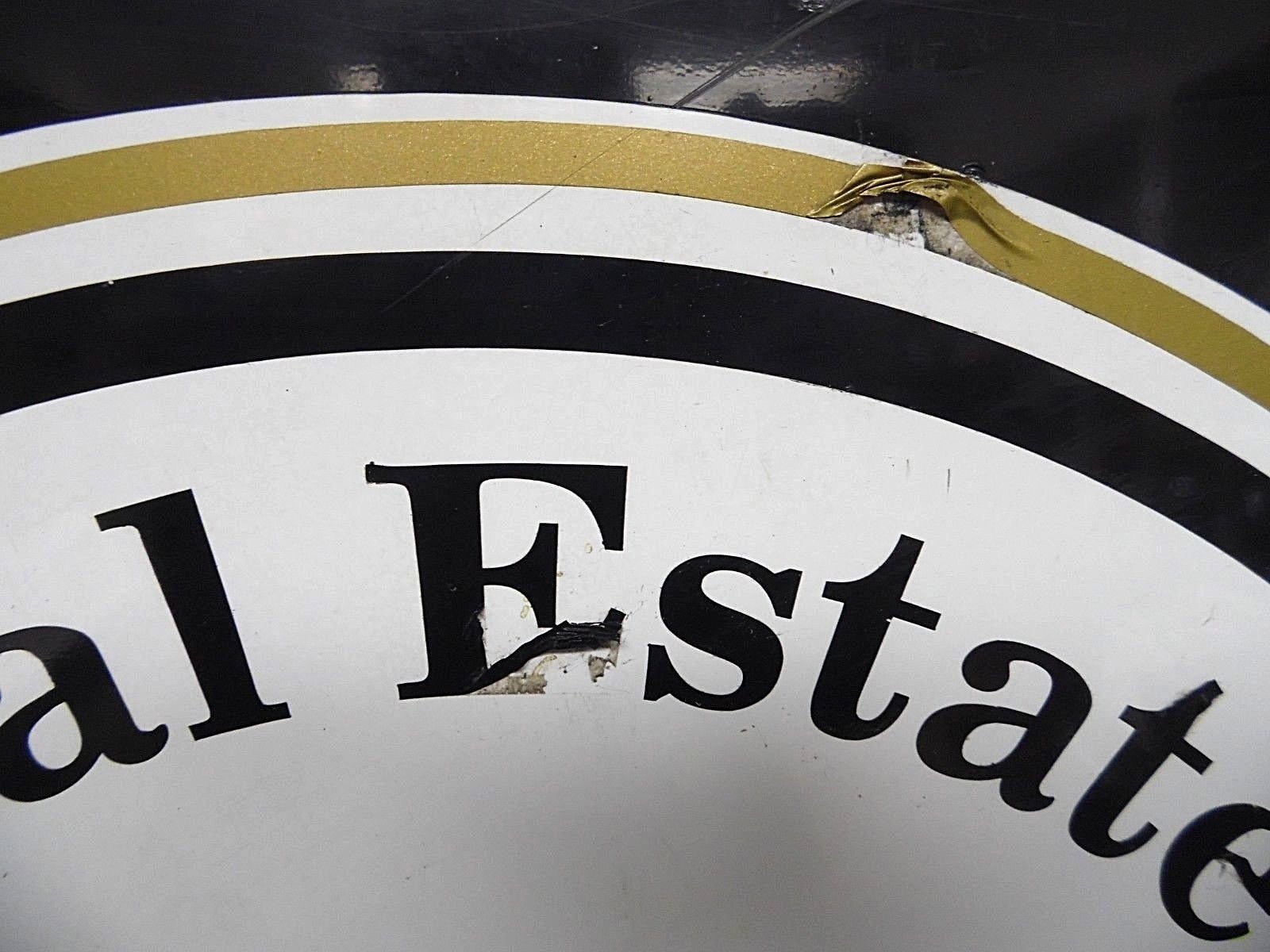 Vintage KEY REAL ESTATE SERVICES OFFICE Tin Sign 36″ x 24″ Original