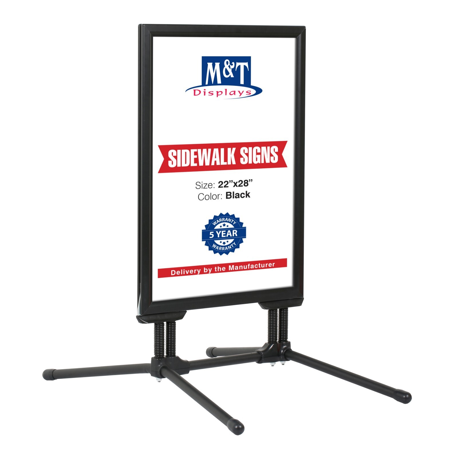 Weather and Wind Resistant Outdoor Pavement Curb Sidewalk Sign Holder Aluminum