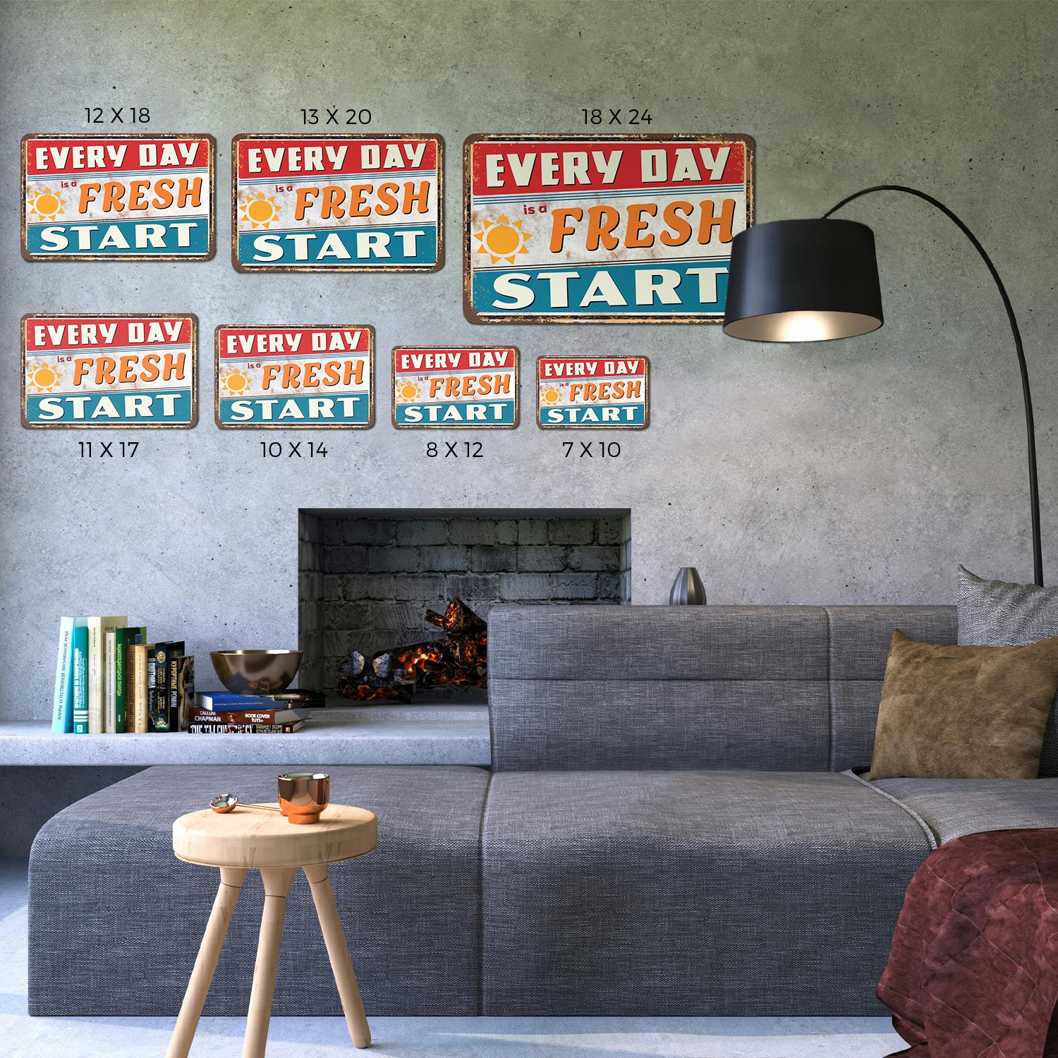 Everyday Is A Fresh Start Sign New Day New You Durable Perfect for Offices