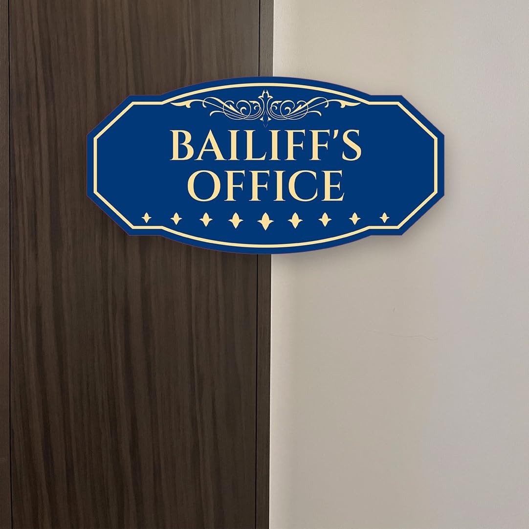 Victorian Plus Bailiff’s Office Wall or Door Sign | Legal and Courtroom