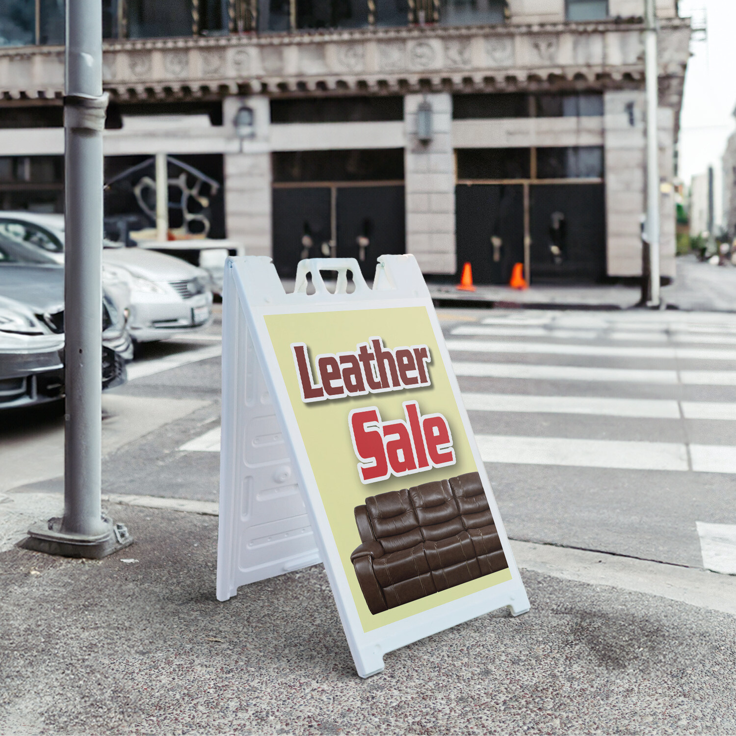 A-frame Sidewalk Leather Sale 24″ x 36″ Double Sided A-Frame Sidewalk Sign