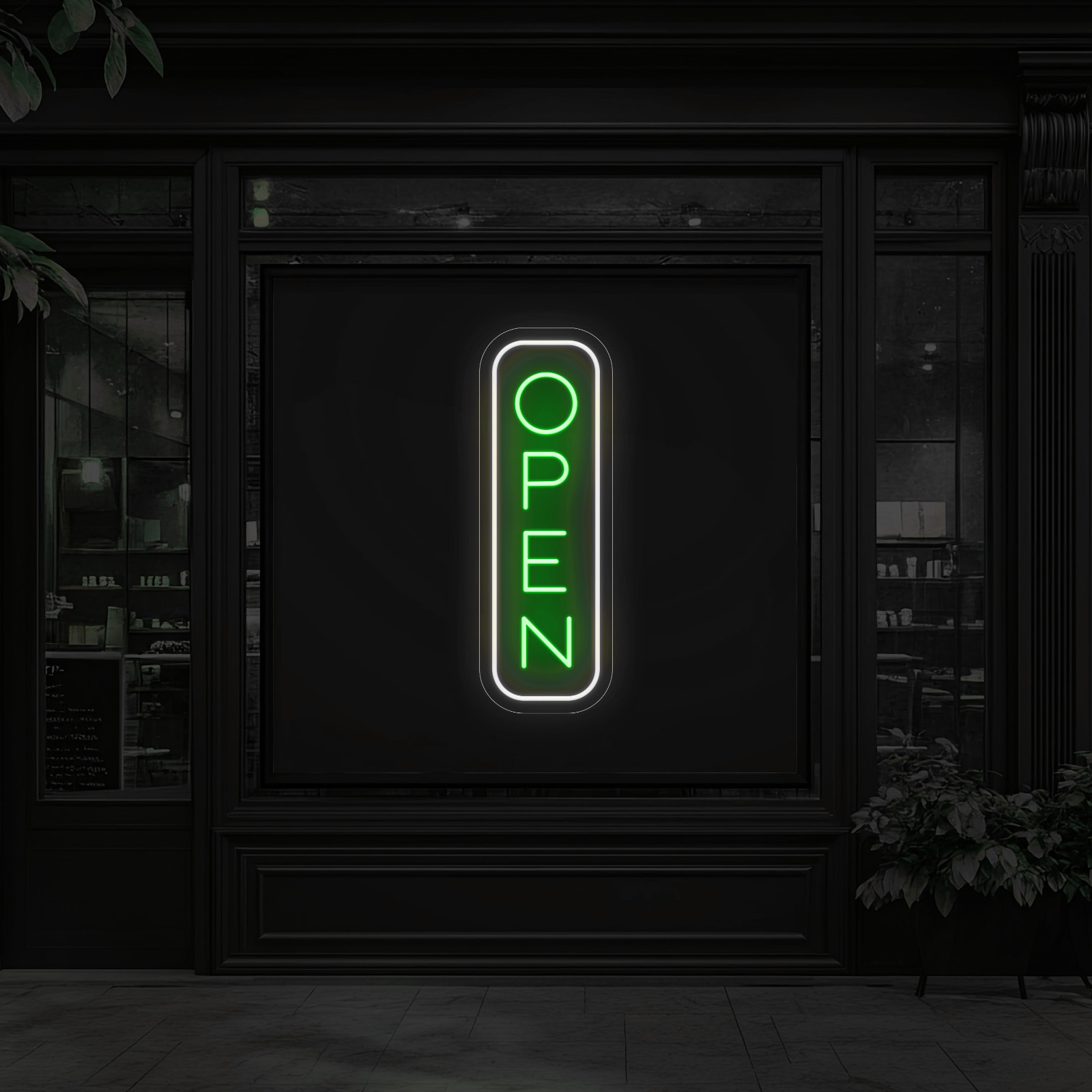 Neon Outdoor Vertical Open Sign, Waterproof LED Neon for Businesses