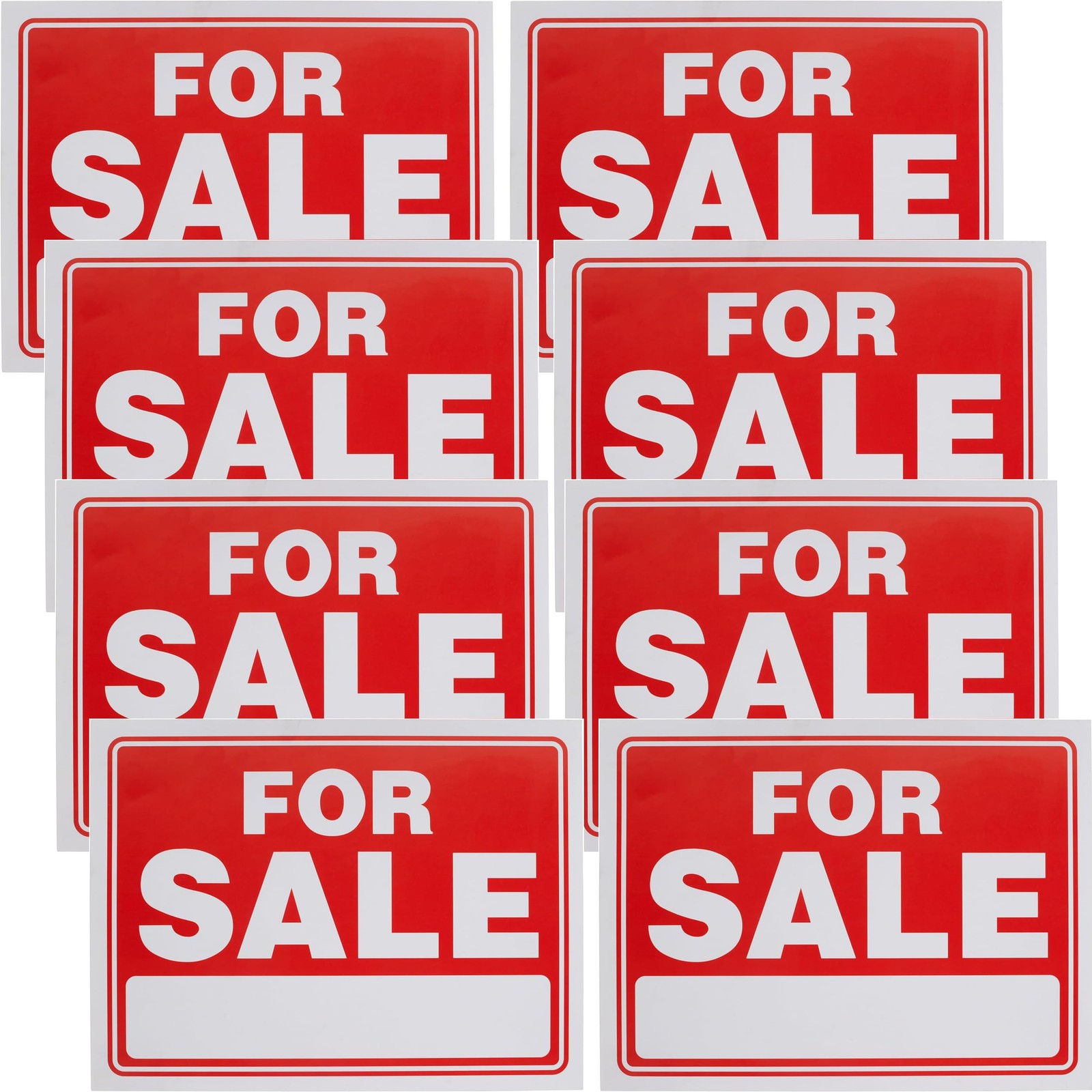 8 PCS Sale Sign for Car and Auto 9×12 Inch Rust Free Clear Visible Text