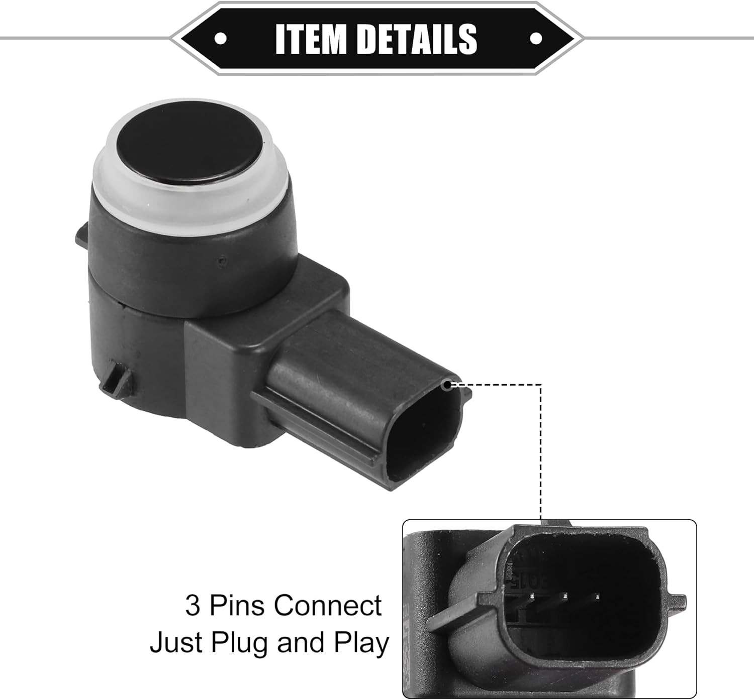 4 Pcs PDC Reverse Parking Assist Sensor Compatible for Cadillac Escalade…