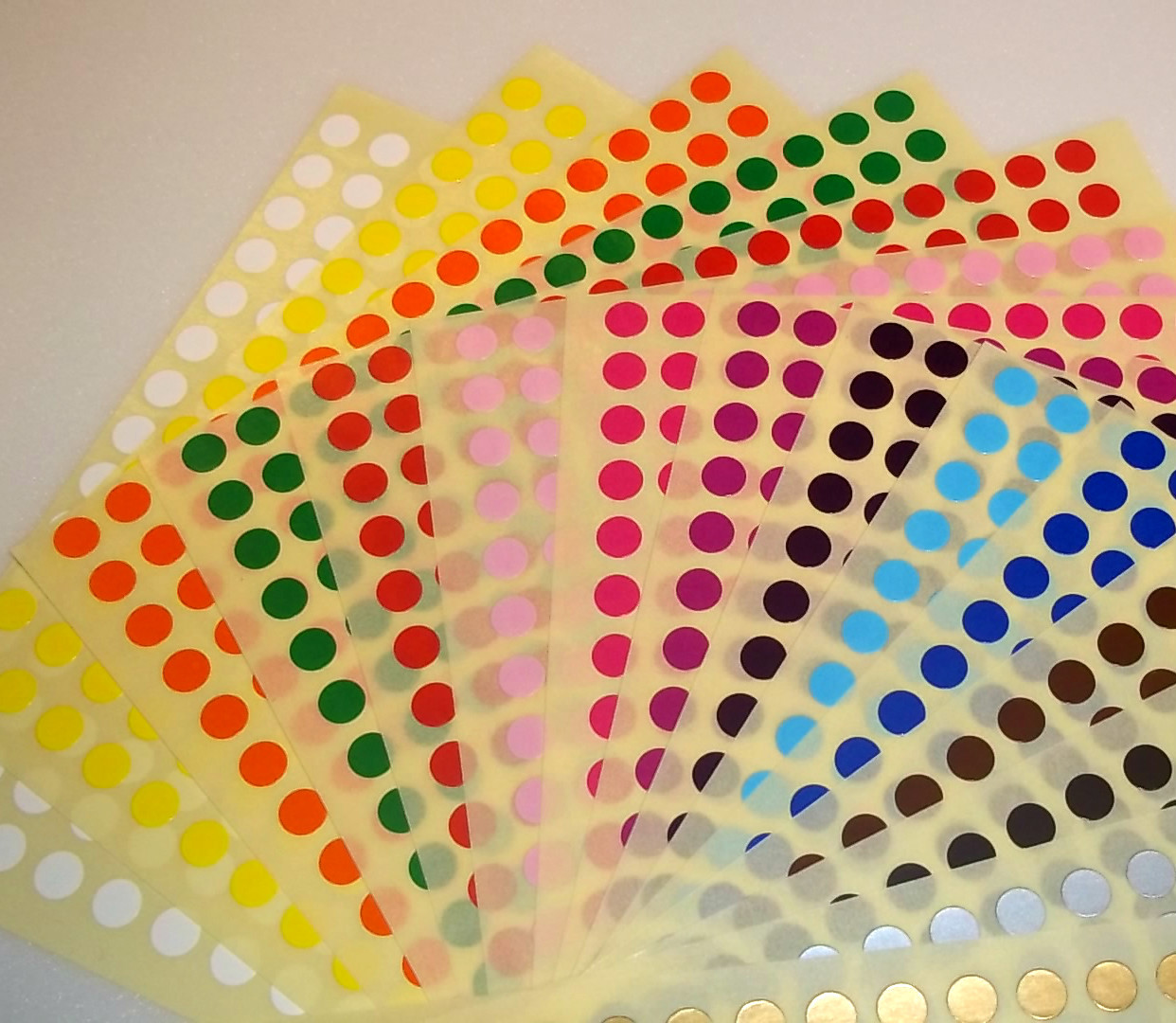 6mm Round 10mm Square 10 x 20mm, 20 x 30mm Colour Code Dot Stickers Sticky Label