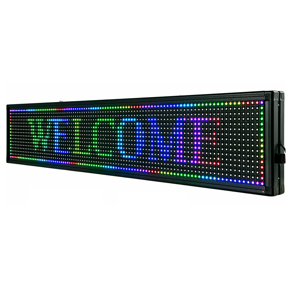 40″X8″ LED Scrolling Sign Programble Digital Advertising 7-Color Display Board