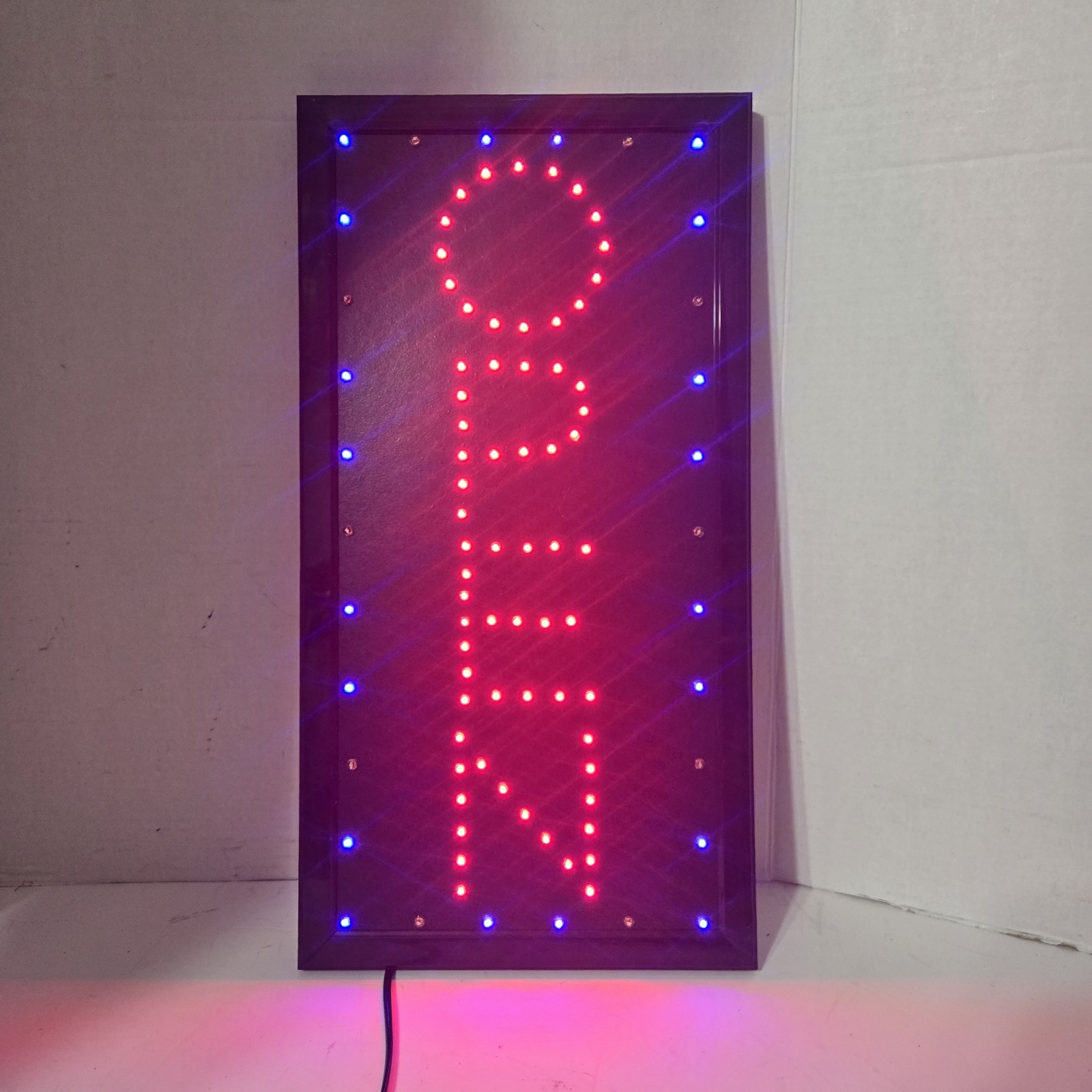 NWOT Vertical LED “OPEN” Sign for Business or Store Front Flashing Lights VIDEO