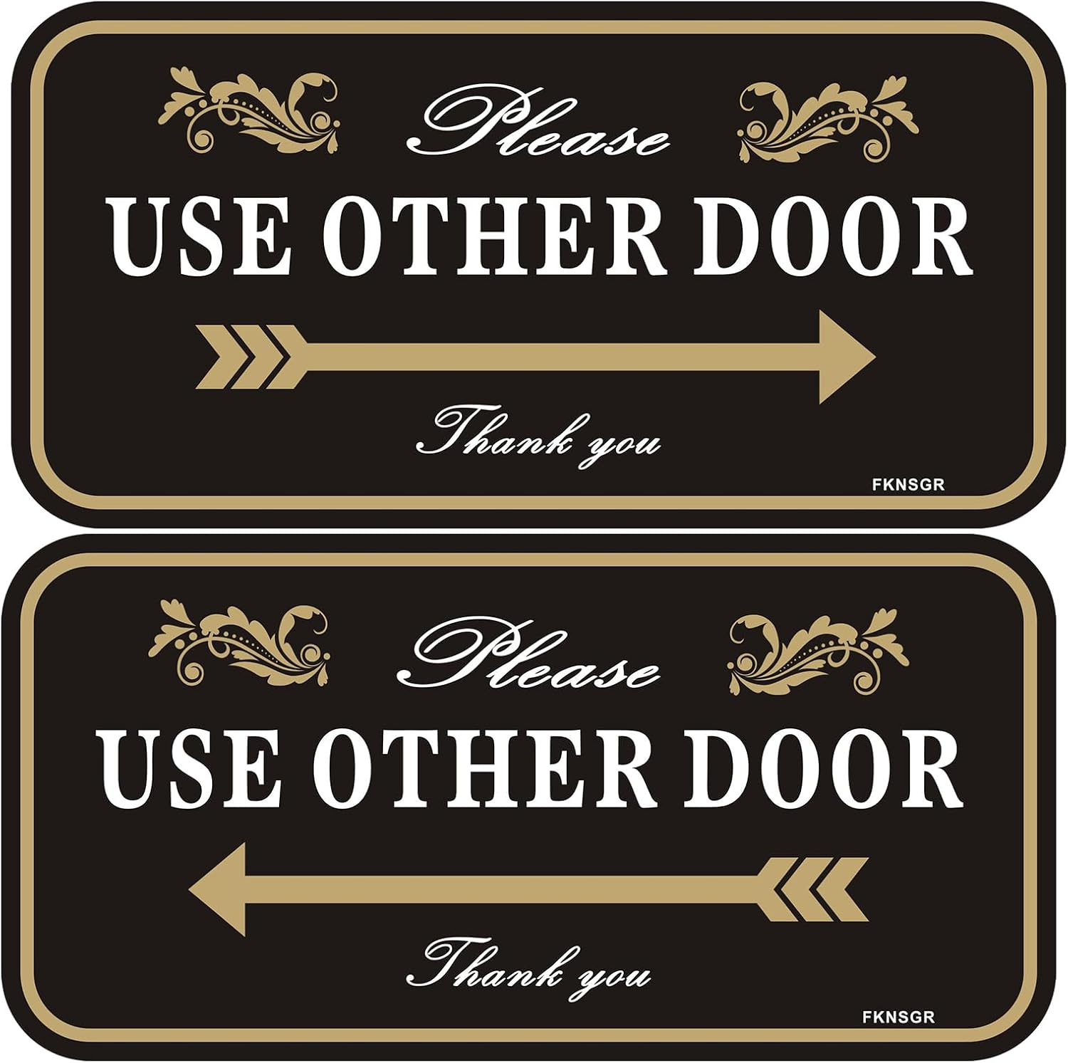 Please Use Other Door Self Adhesive Sign,12 X 6 Inches Acrylic Sign, UV Protecte