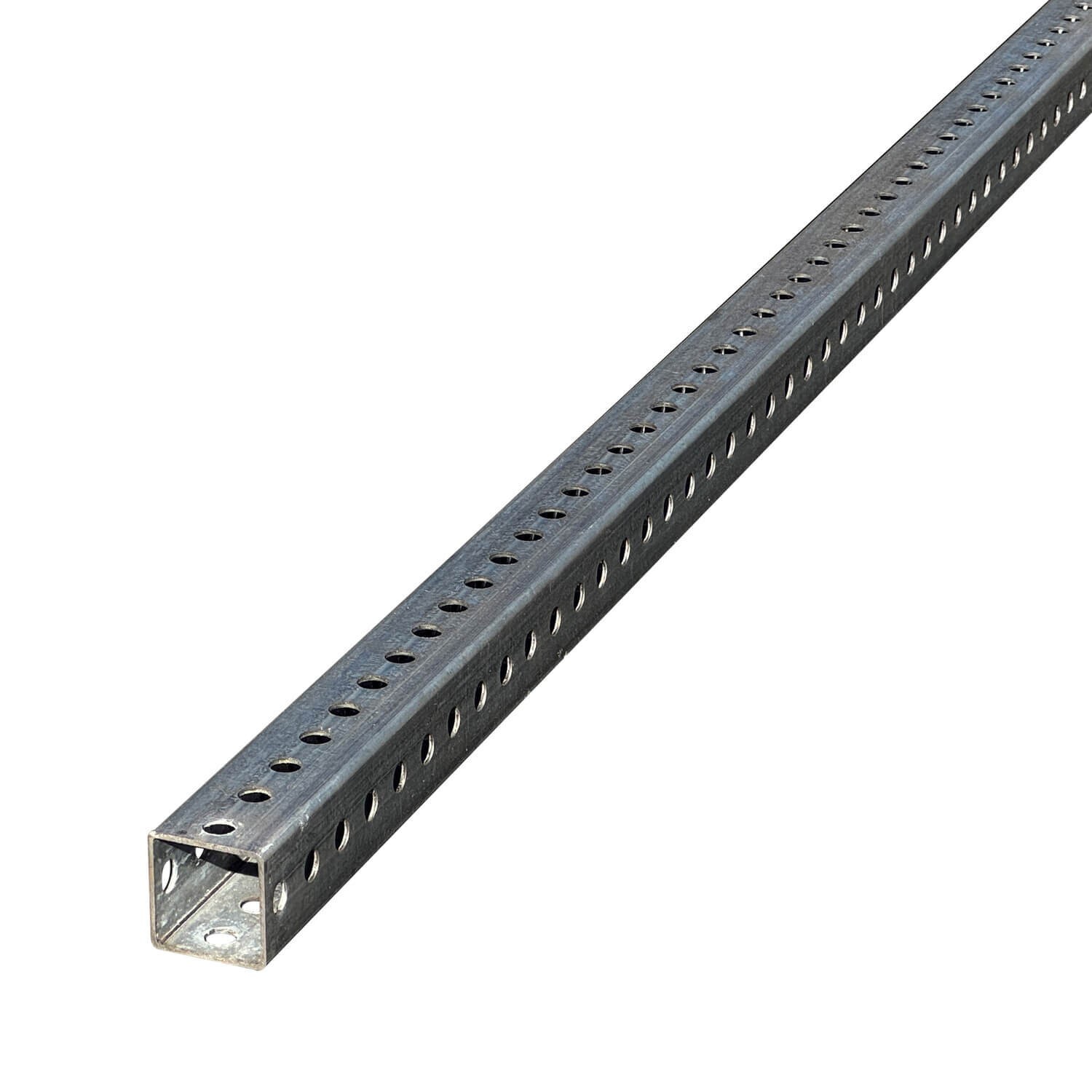Sandbaggy 10 ft Galvanized Square Sign Post – 1-3/4″ Wide – 7/16” Hole Diameter