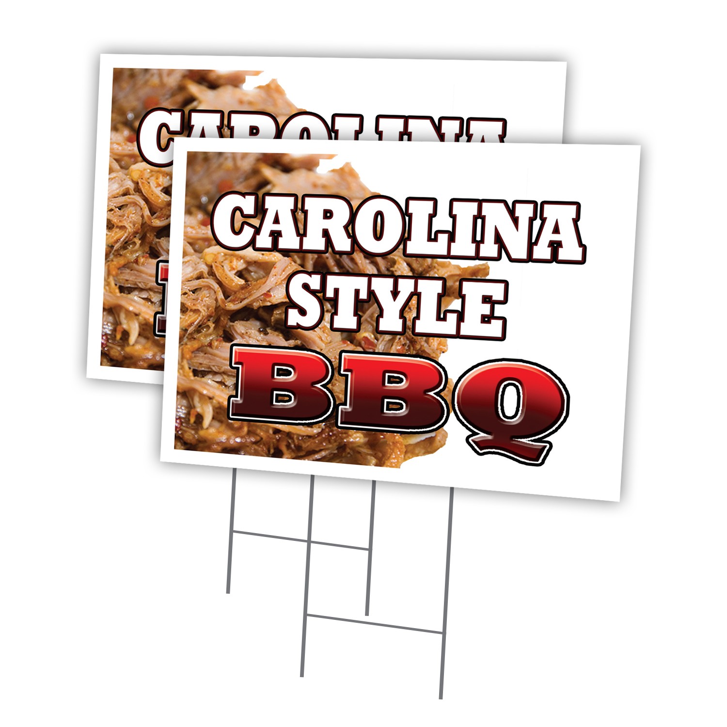 Carolina Style Bbq Multi-Pack of Yard Signs & Stake plastic coroplast window