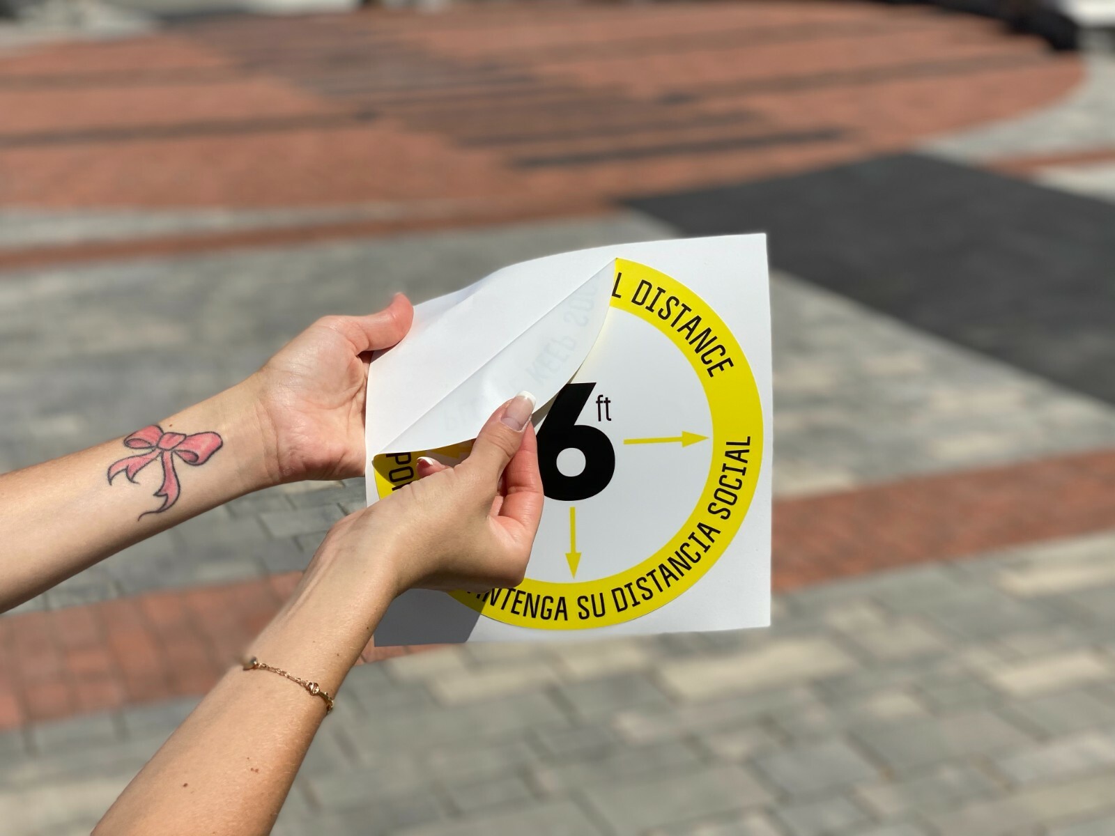 Social Distancing Floor Stickers Carpet 10 Pack Vinyl Queue Markers Anti Slip