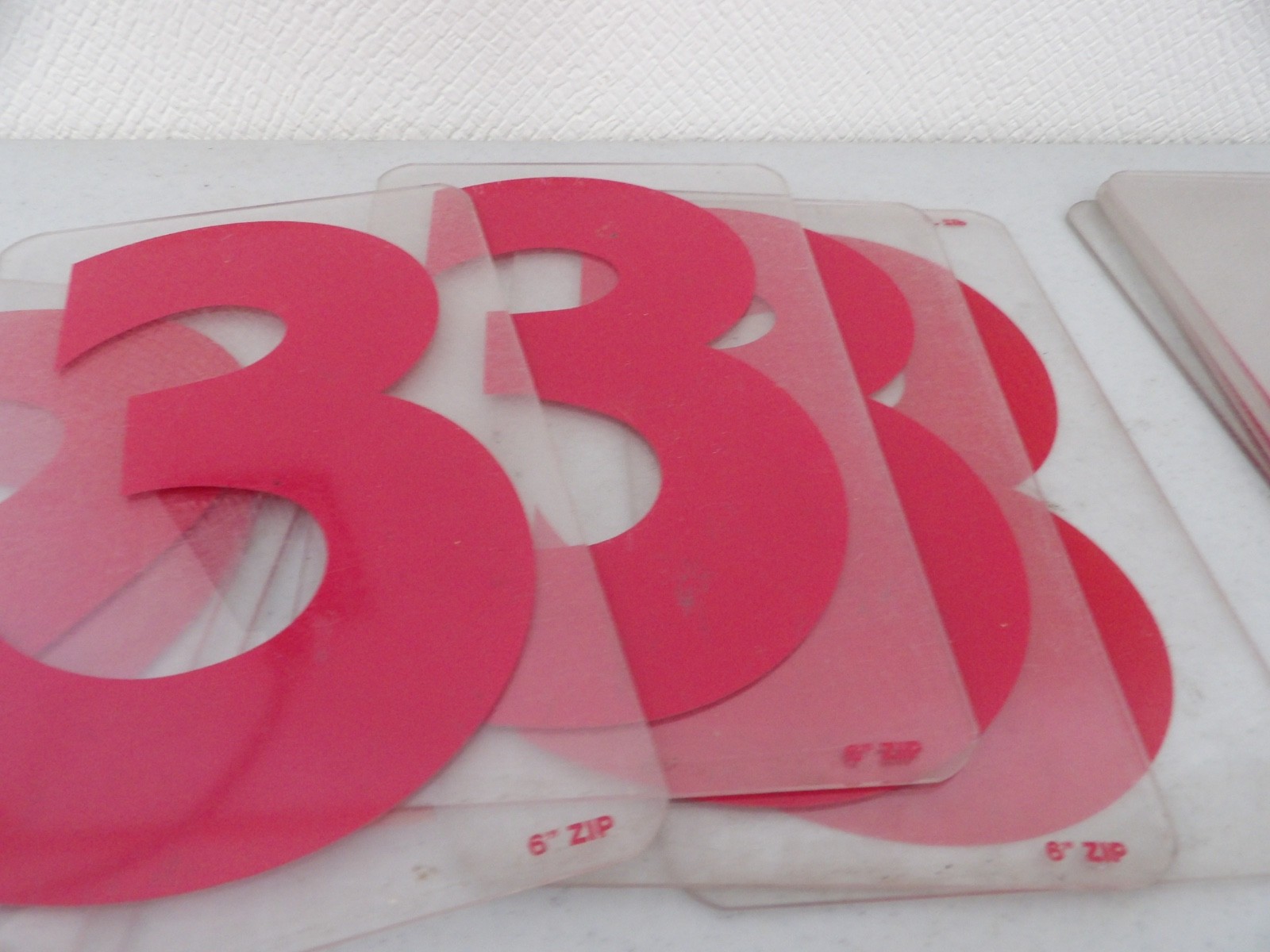 Lot of 6″ Tall Red Marquee Sign Hard Plastic Numbers ( Zip Brand )