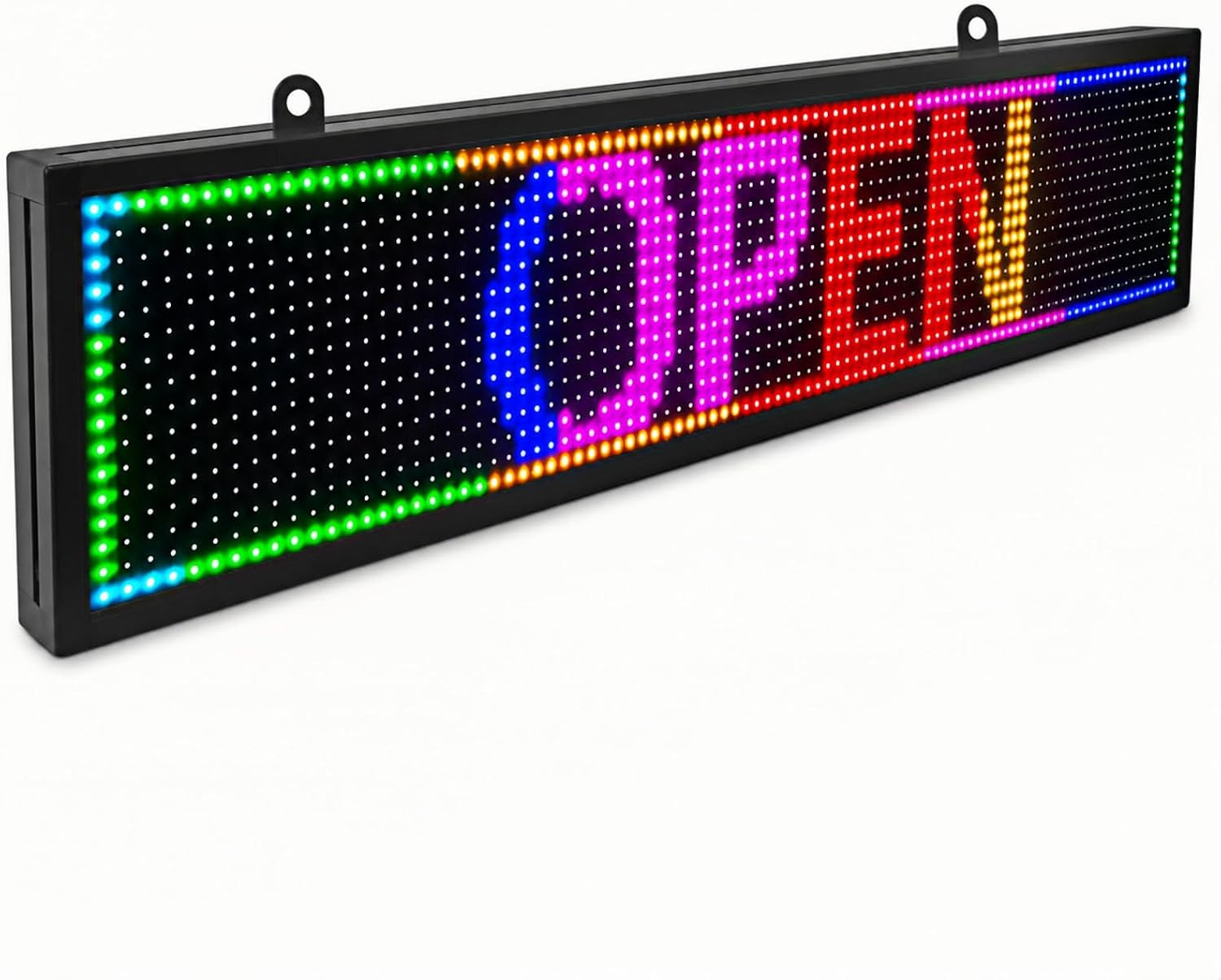 Wifi Programmable LED Sign 40″ X 8″, Outdoor P10 Store Sign | IP65 Waterproof, 4