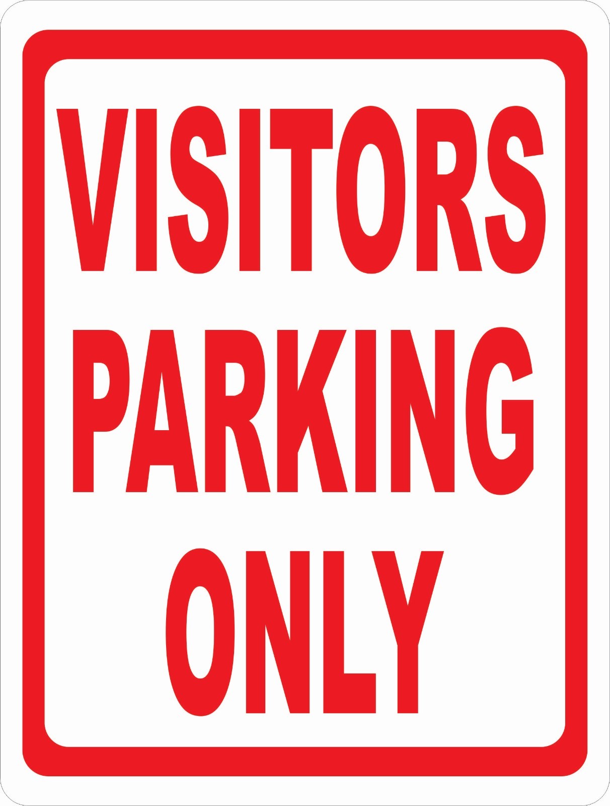  Visitors Parking Only Sign. Size Options. Visitor Spaces Spots Business