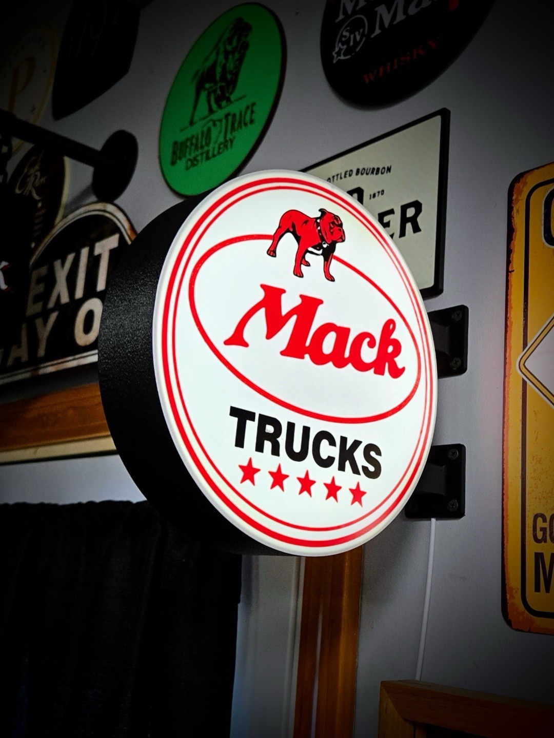 Mack Trucks Double-Sided Round LED Lightbox