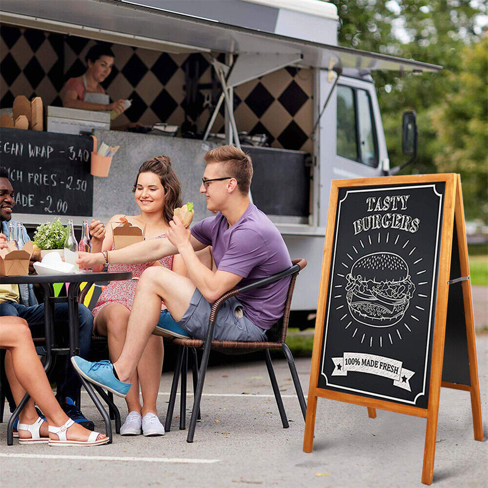 Sturdy Floor Standing A-Board Frame Pavement Sign Shop Home Chalkboard Display