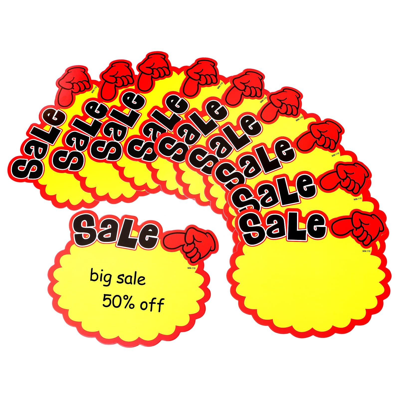 240 Pieces Burst Sign Cards, 7 x 5.5 Inch Large Star Shaped Blank Sale Sign T…