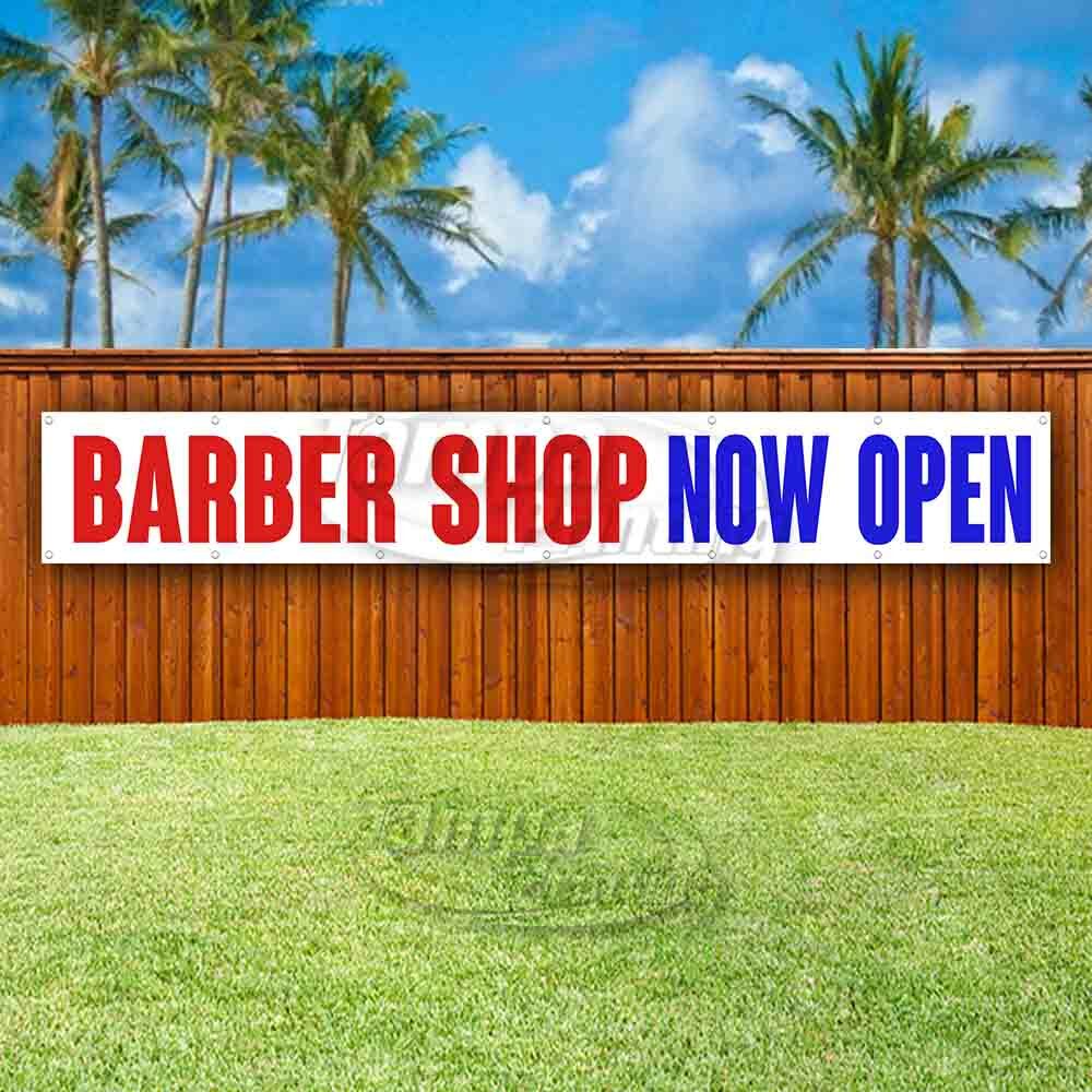 BARBER SHOP NOW OPEN Advertising Vinyl Banner Flag Sign LARGE HUGE XXL SIZE