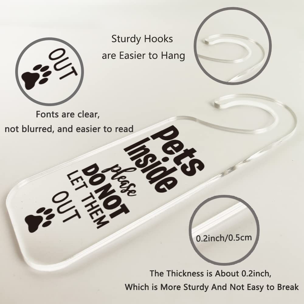 Engraved Acrylic Door Hanger Handle Do Not Disturb Sign Pet Inside Home Decor