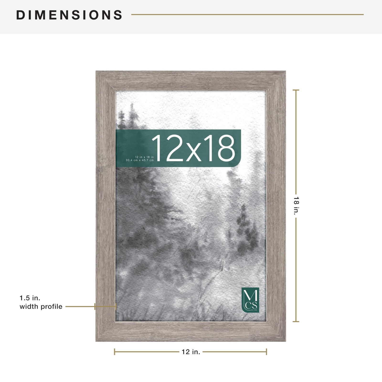 MCS Museum Poster Frame 12×18 Barnwood, Vertical & Horizontal Wall Hanging La…