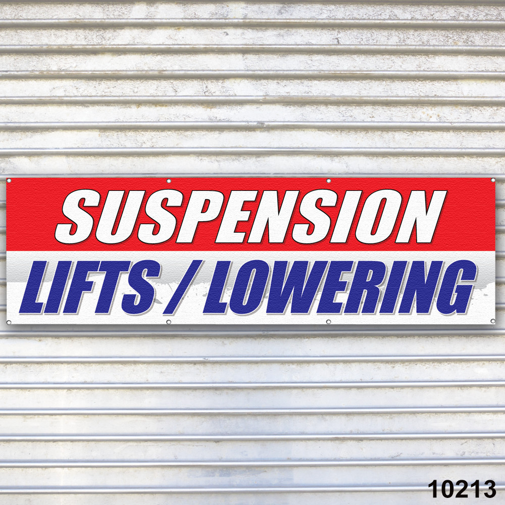 Suspension Lifts / Lowering Banner Auto Repair Service Bay