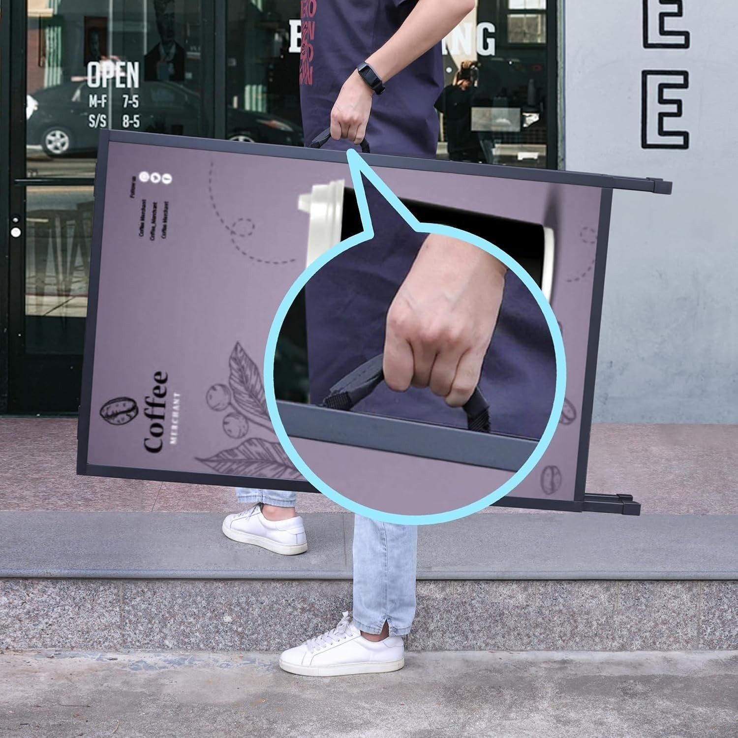 Heavy Duty 24×36 A-Frame Sidewalk Sign – Weather-Resistant Double-Sided Display