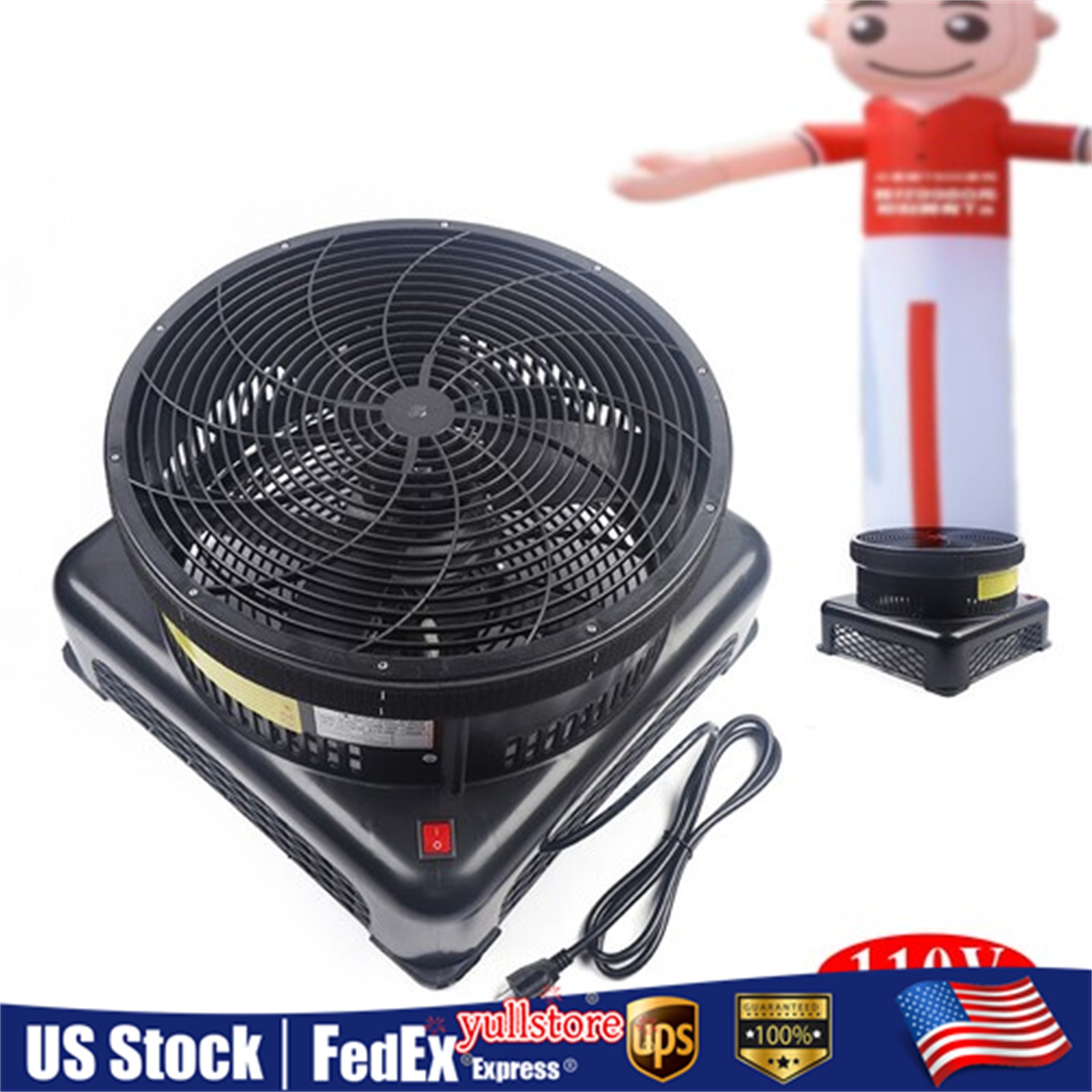 550W Air Blower Fan For Inflatable Wind Dancer Dancing Tube Man Puppet Fly Guy
