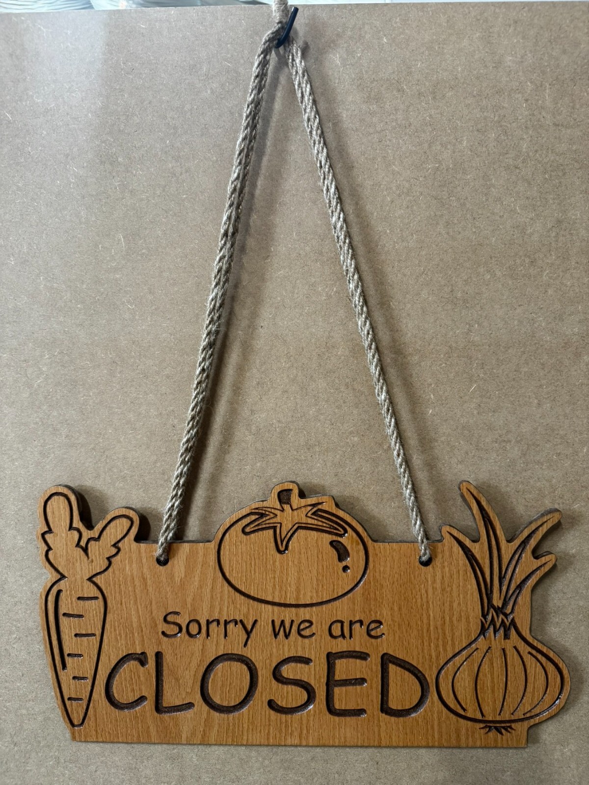 Extra large “Open-Closed” double sided sign for Vegan shops, vegetable shop etc.