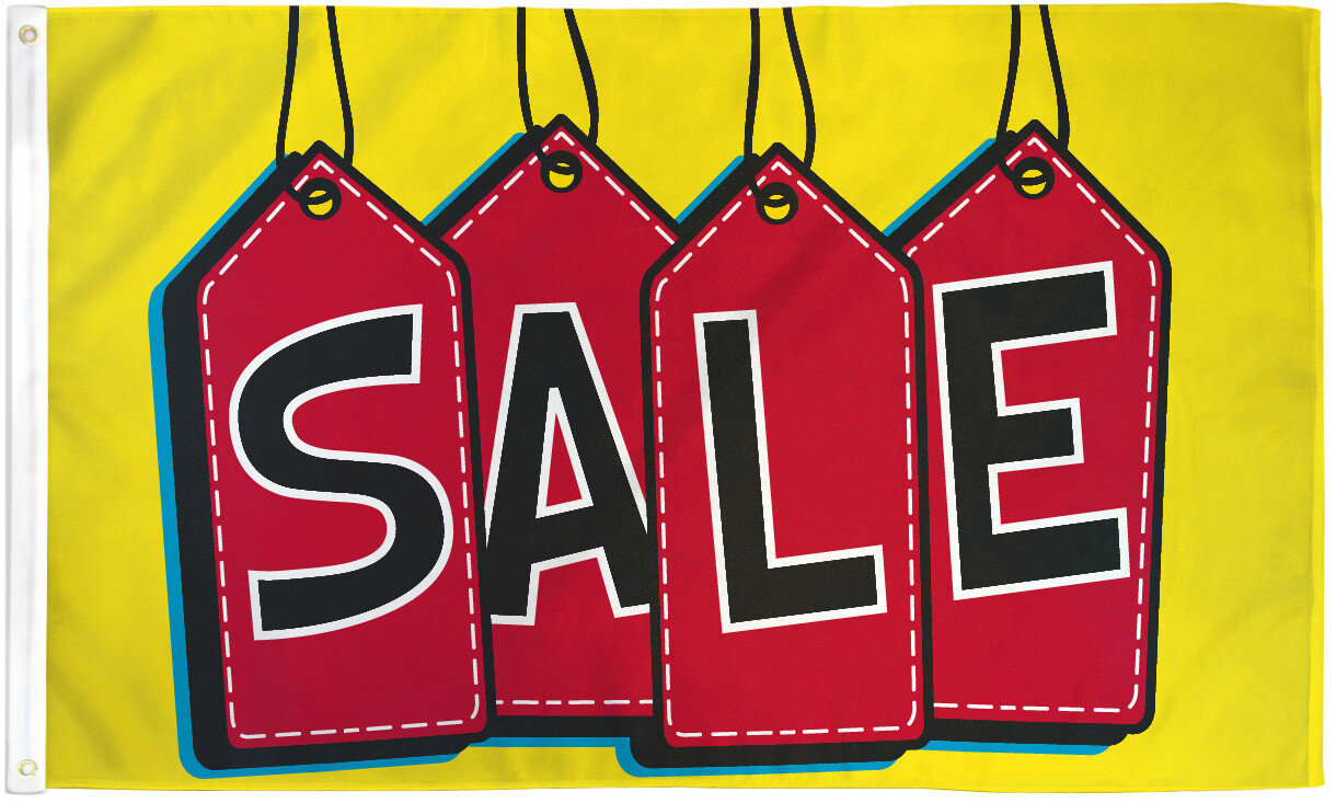 Sale Flag 3x5ft Sale Banner Bandera de Venta Advertising Sale Flag Red Tag