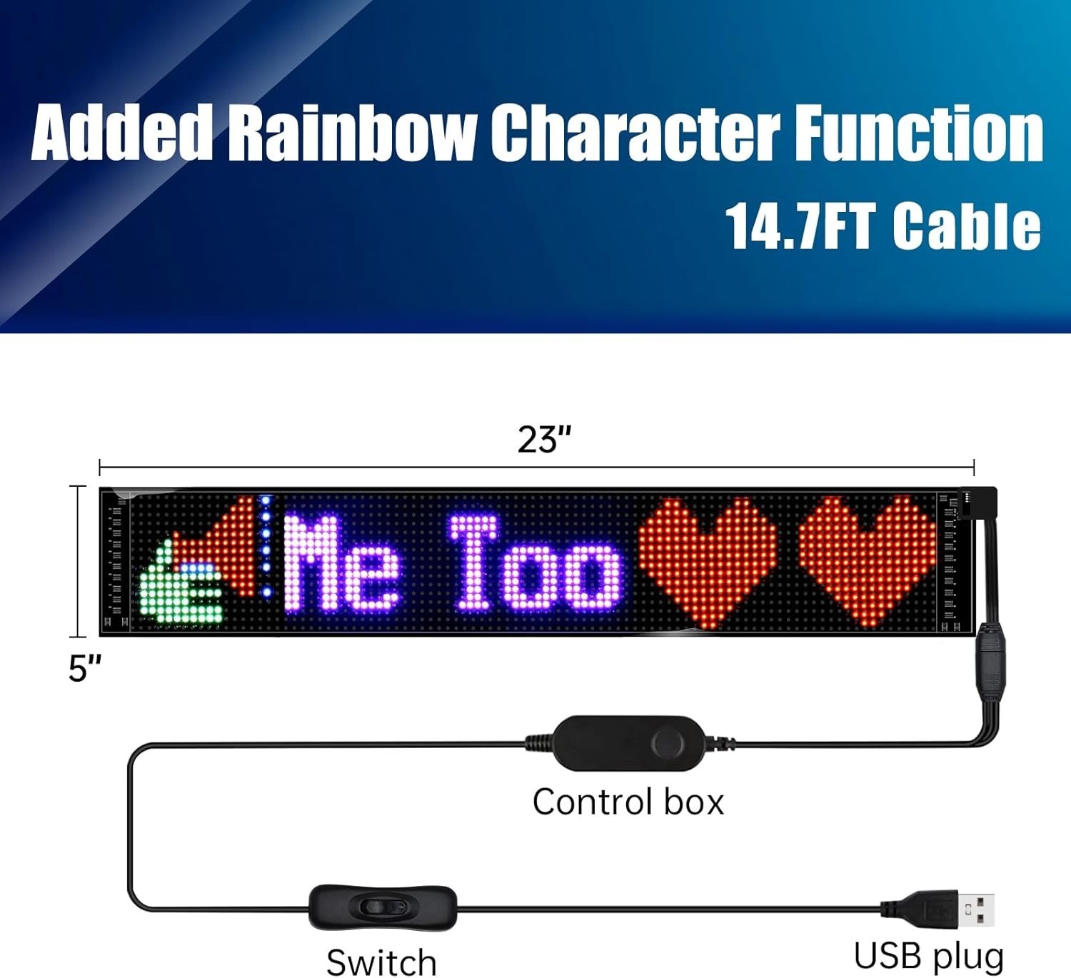 Programmable LED Signs Flexible Scrolling LED Display Bluetooth APP Control…..