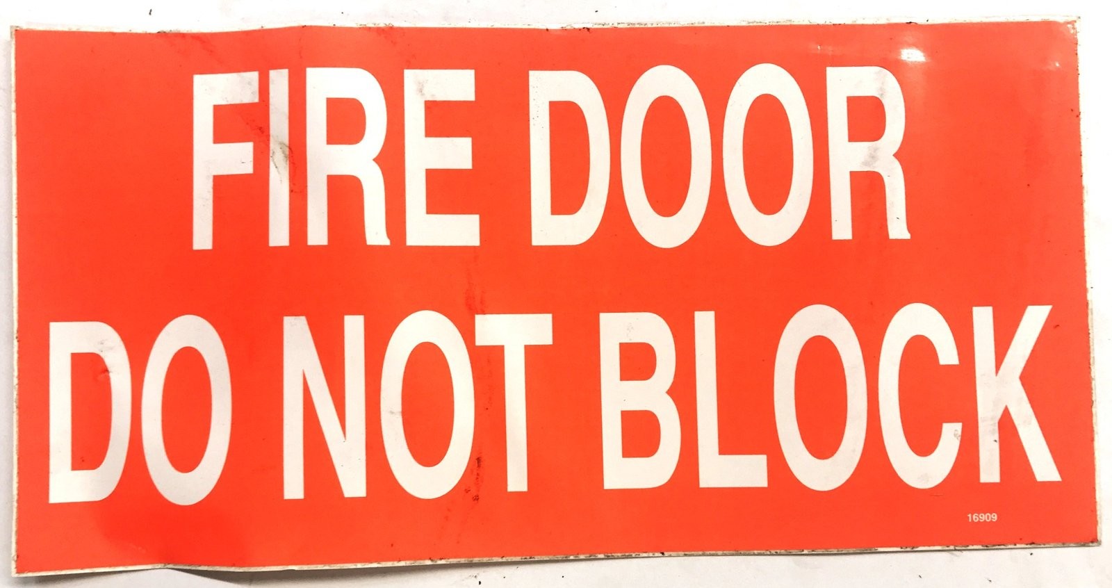 Unbranded Fire Door Do Not Block Sticker [Lot Of 4] NOS