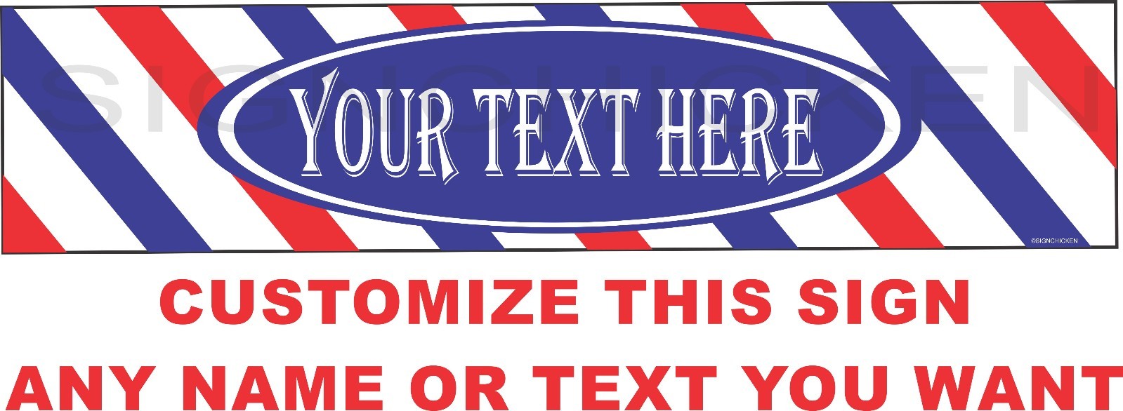 BARBER SHOP SIGN w/ CUSTOM NAME OR MESSAGE – barber shop, barber, aluminum sign