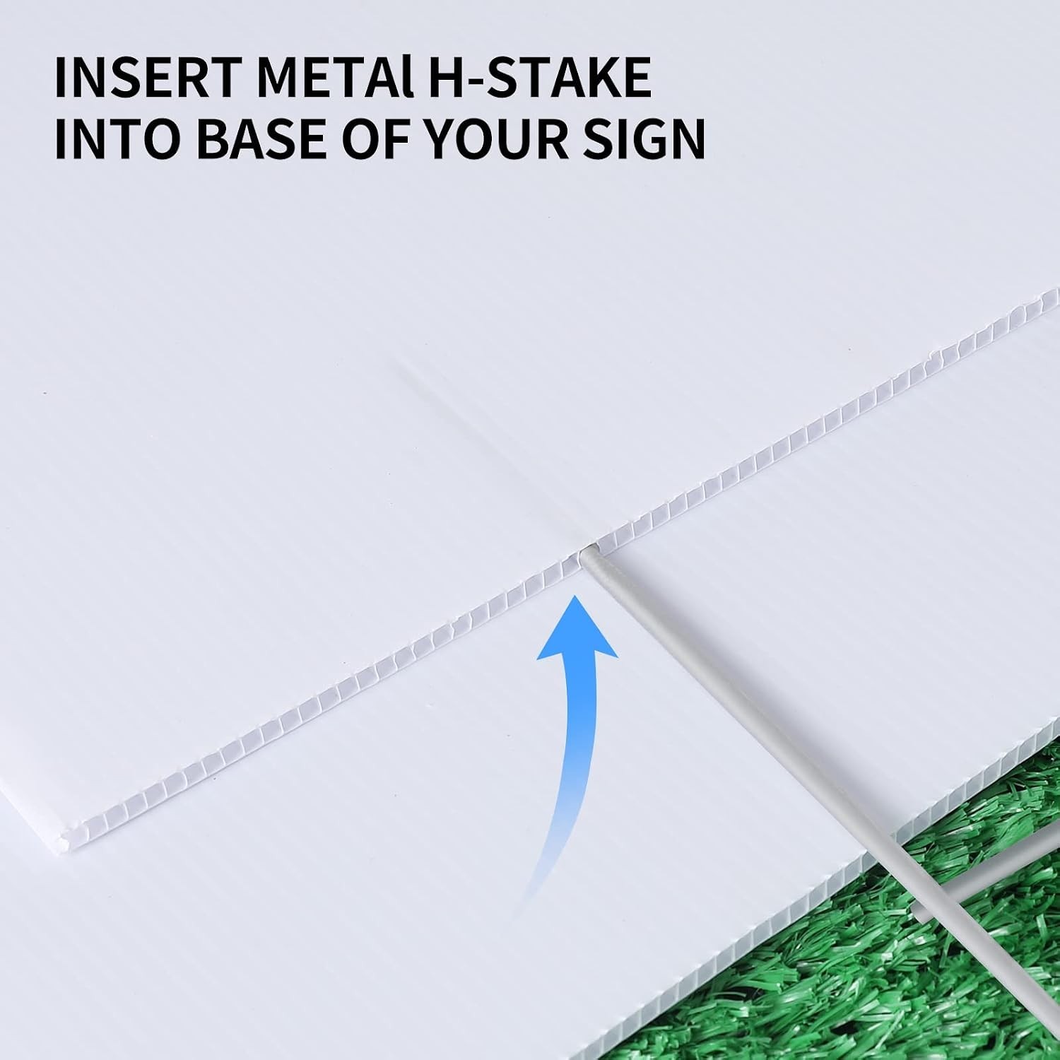 10 Pack 18×12 Inch Waterproof Corrugated Plastic Yard Signs with Stakes for G…