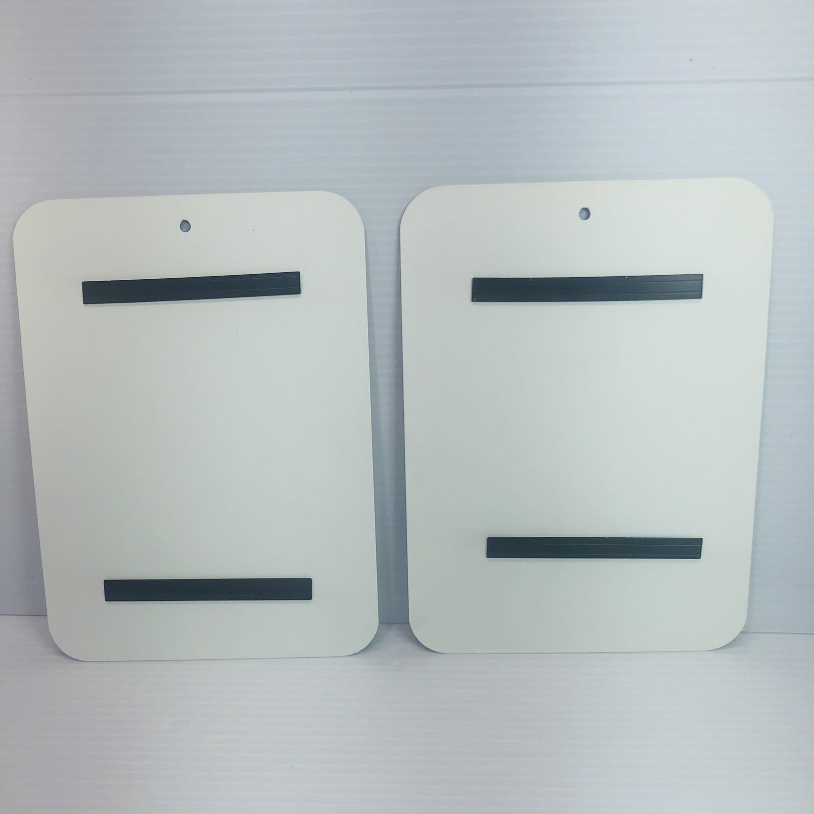 2 Lot White Painted Blank Steel Sign Panels 8” X 11” With Magnetic Strips