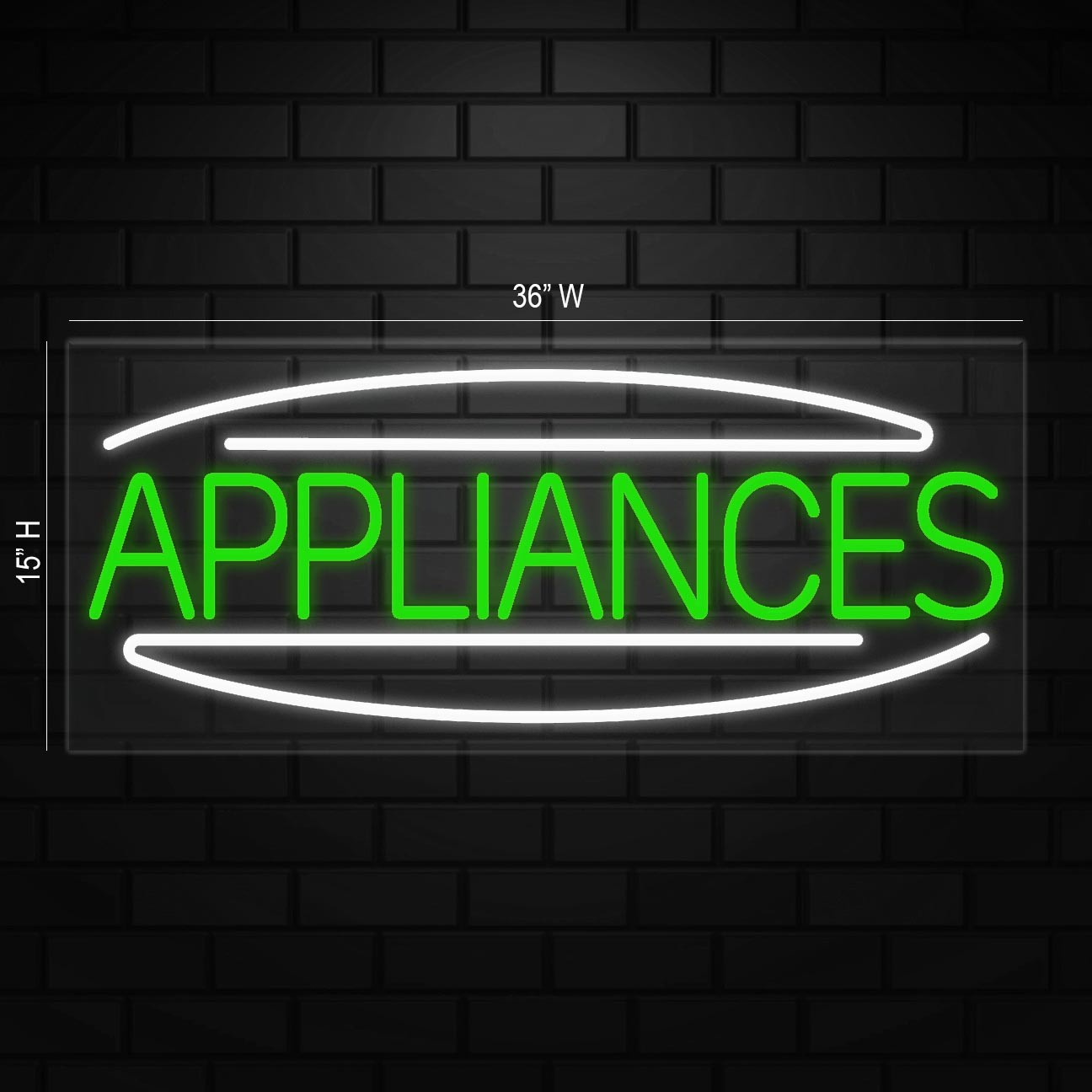 Appliances Sign for Business Displays | LED Flex Neon | 30″W x 17″H x 1″D