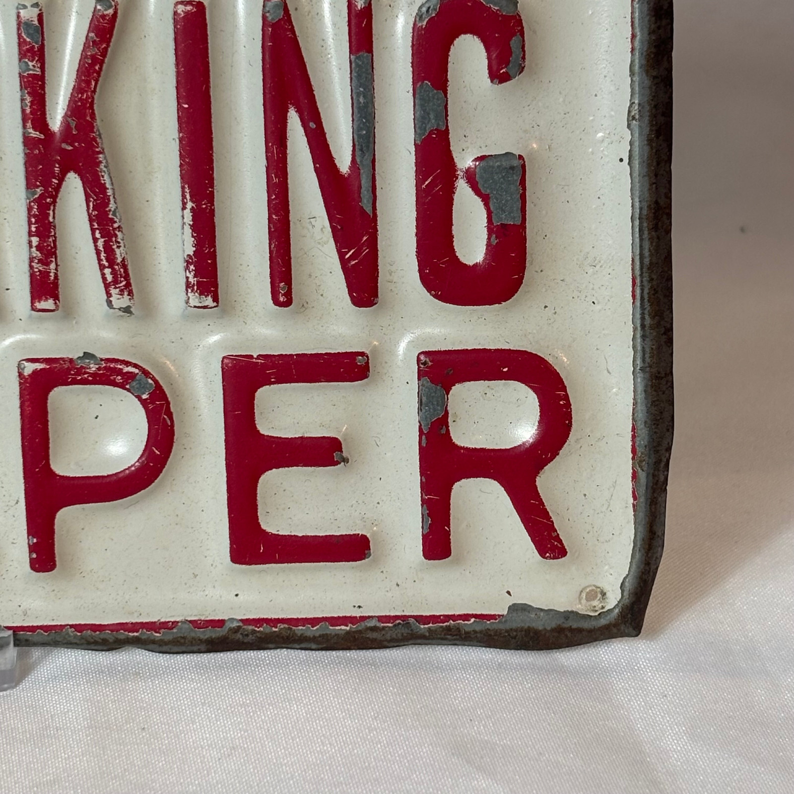 Embossed Steel DO NOT START MAN WORKING IN PULPER Sign Industrial Paper Plant