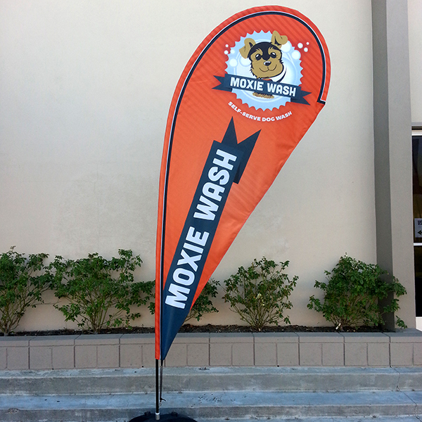 11ft Custom Regular Print Flag/ Teardrop Sign Blade Banner + Pole & Spike