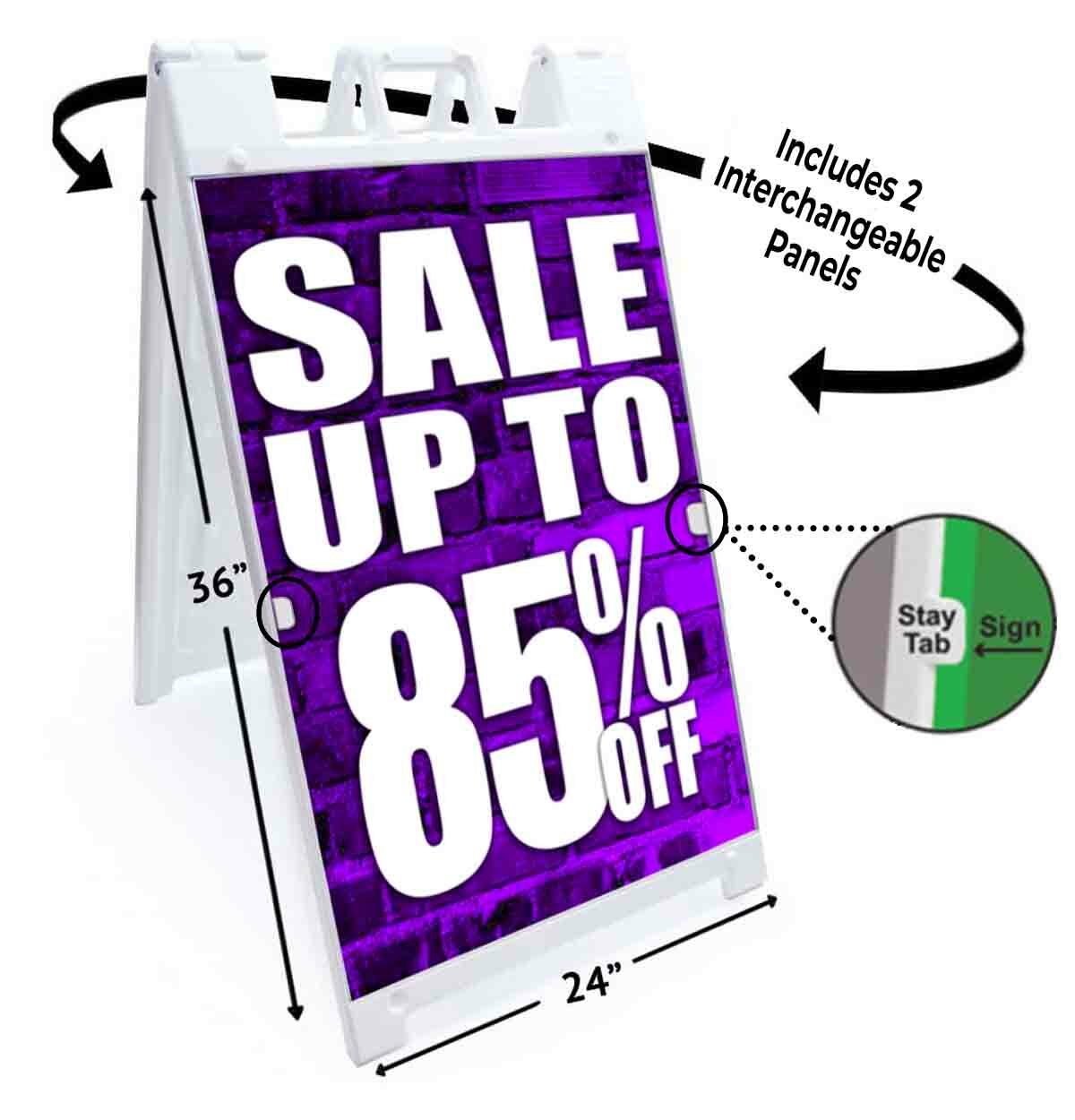 SALE UP TO 85% OFF Signicade 24×36 Aframe Sidewalk Sign Banner Decal DISCOUNT