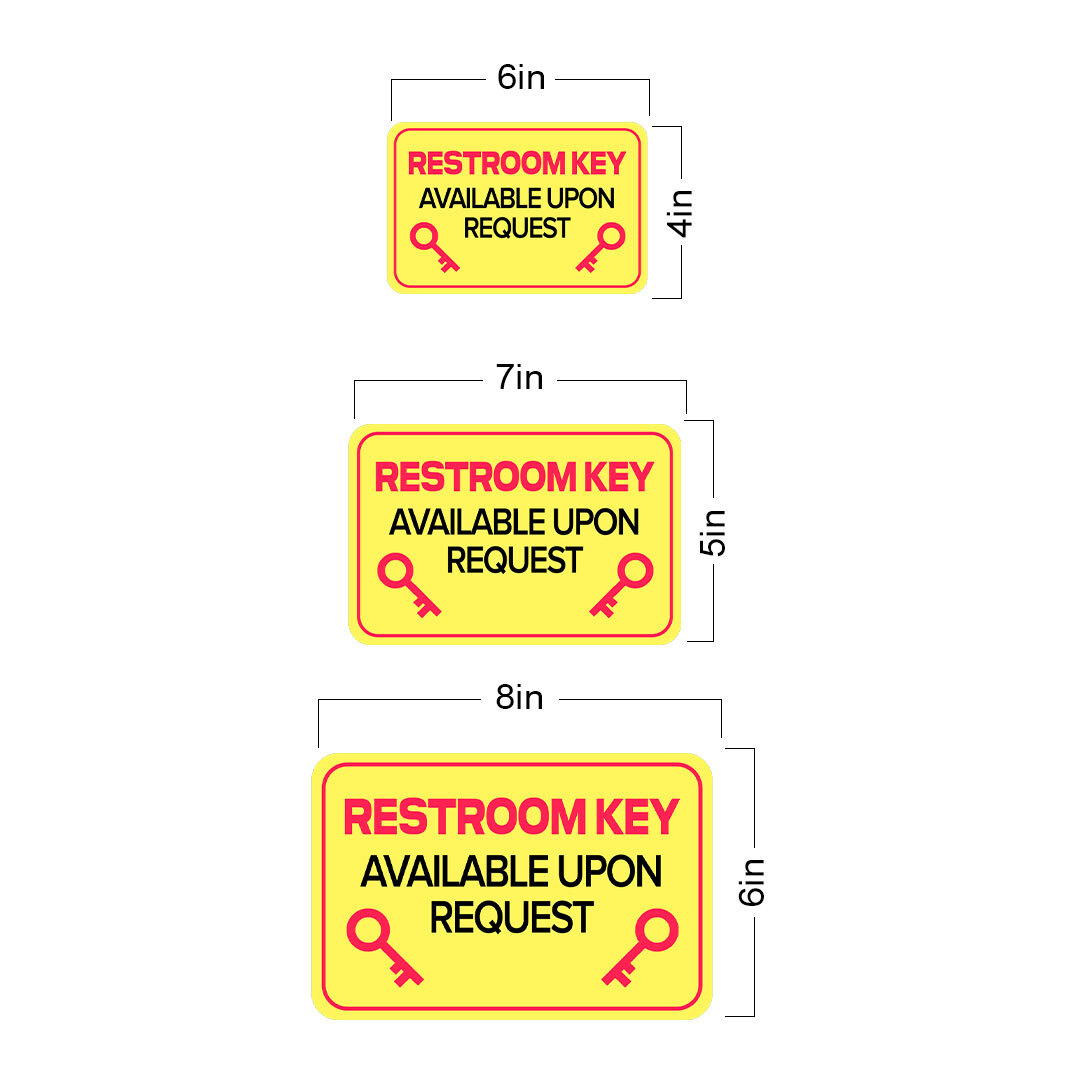 Classic Framed Plus Restroom Key Available Upon Request Door or Wall Sign