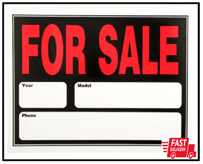 15 In. X 19 In. Plastic Auto for Sale Sign