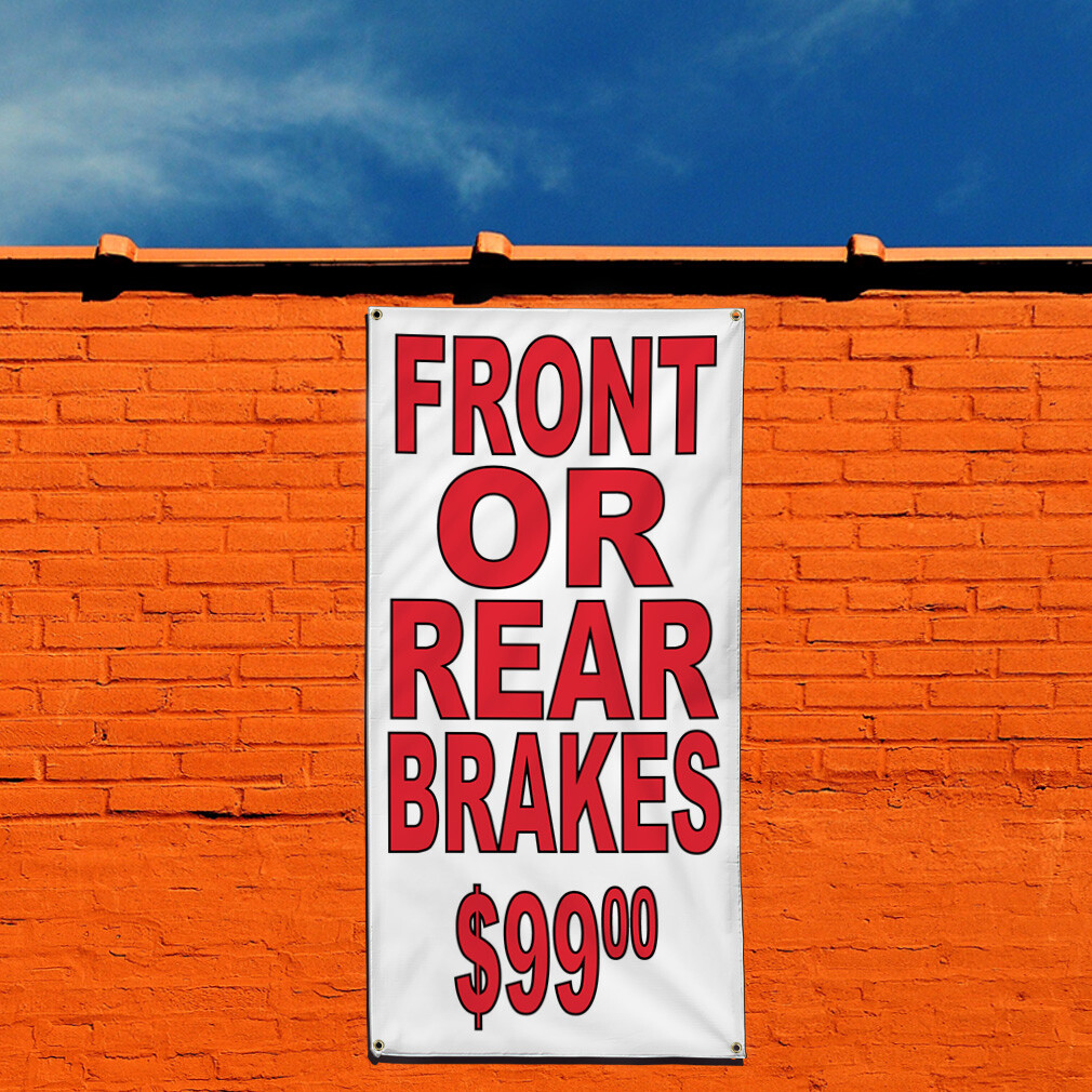 Vertical Vinyl Banner Multiple Sizes Outdoor Weatherproof Industrial Yard Signs
